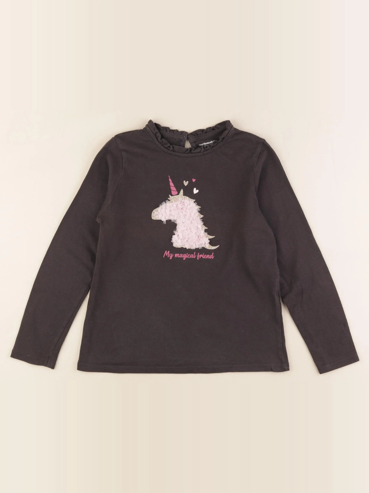 Vertbaudet - tee-shirt gris - 8 ans