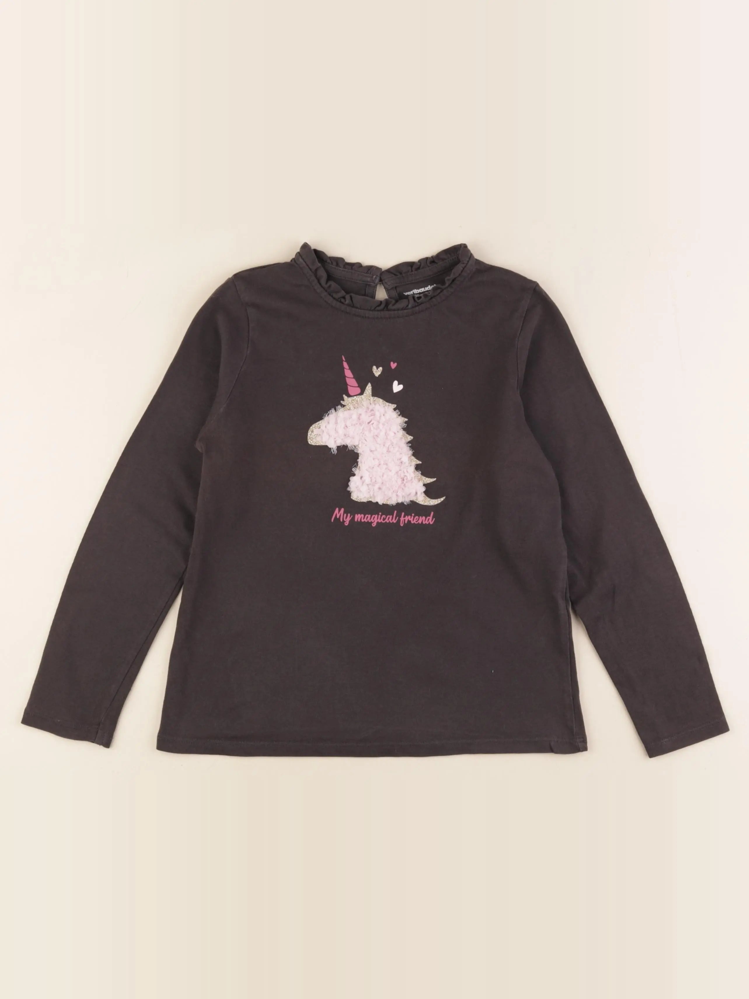 Vertbaudet - tee-shirt gris - 8 ans