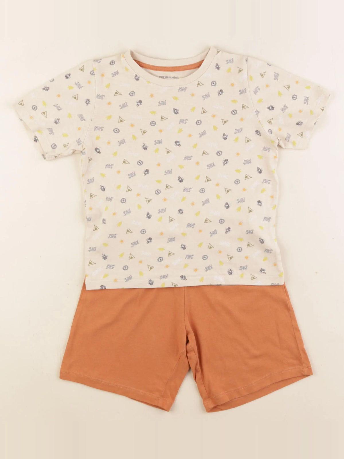 Vertbaudet - pyjama coton beige - 5 ans