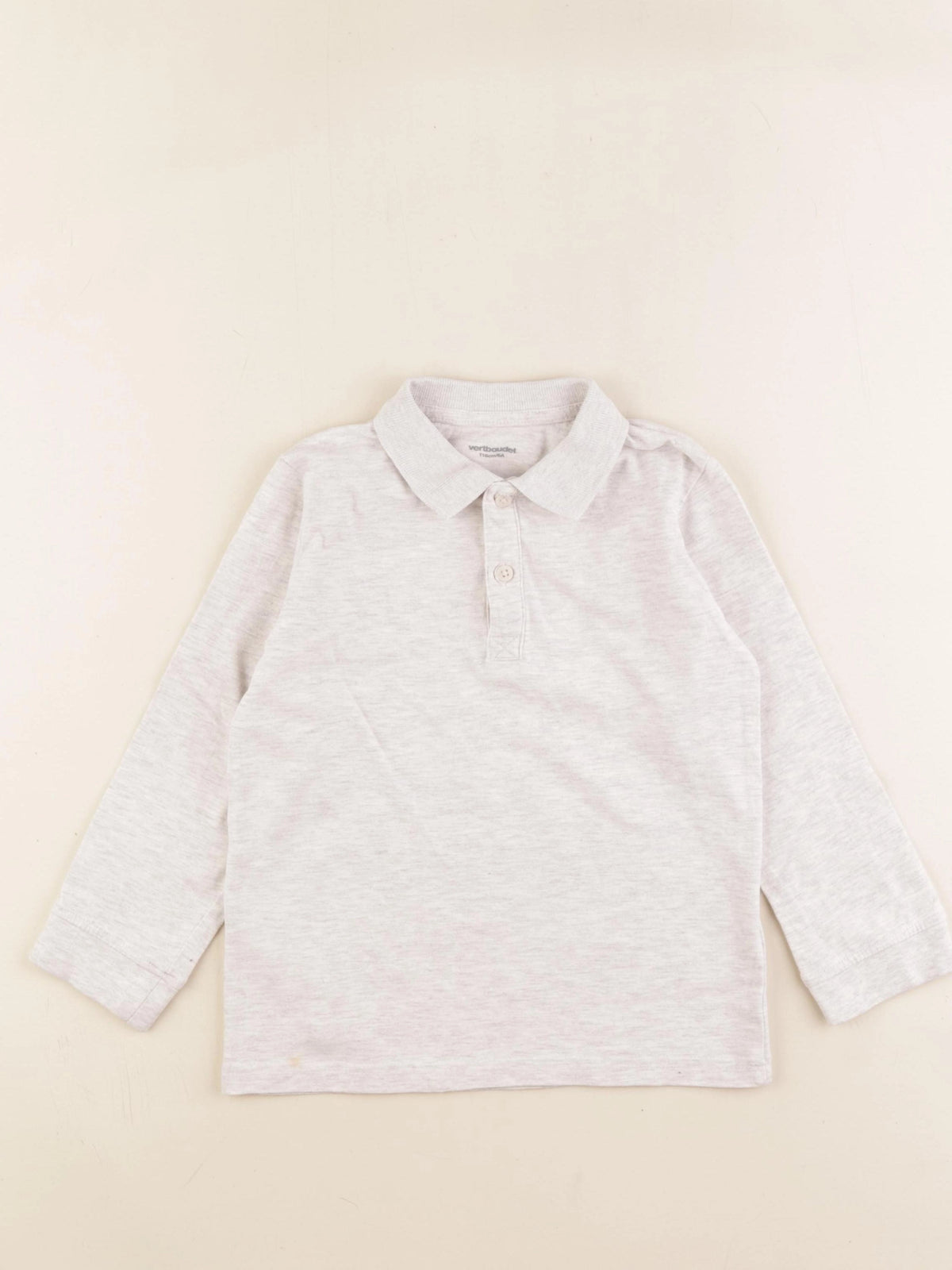 Vertbaudet - polo gris - 6 ans