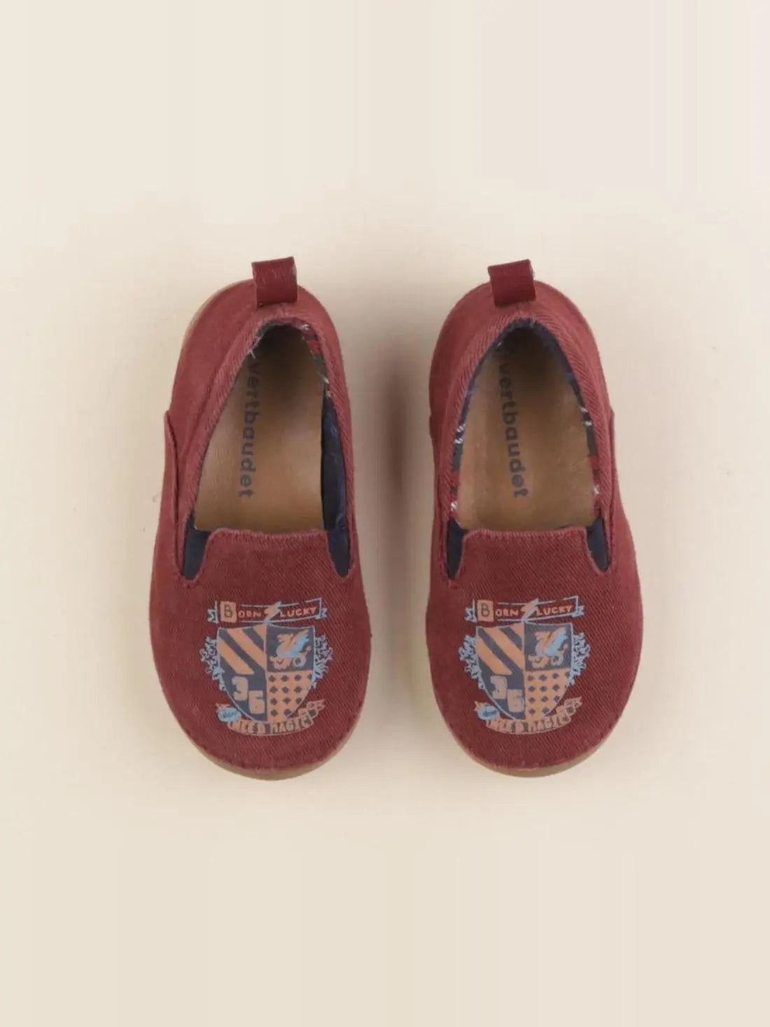 Vertbaudet - chaussons rouge - pointure 28
