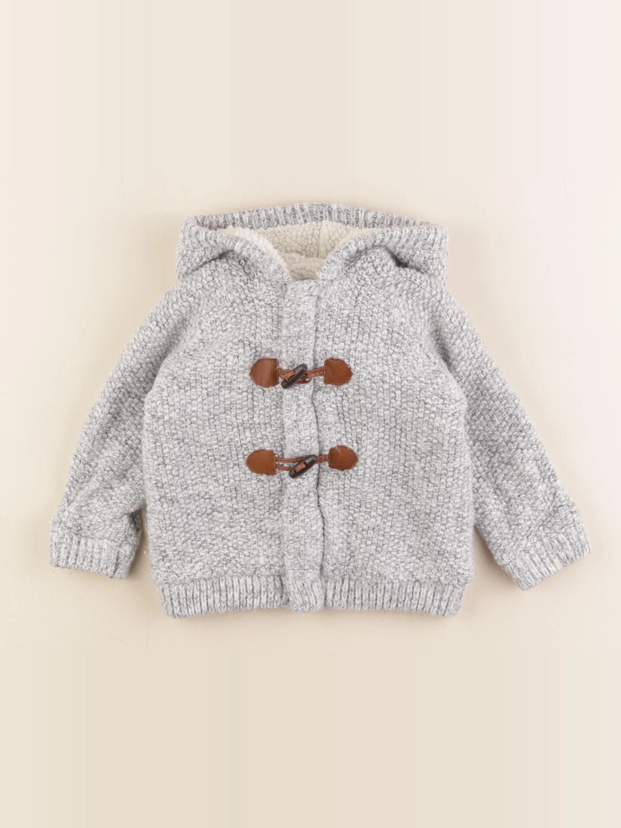 Vertbaudet - gilet gris - 18 mois