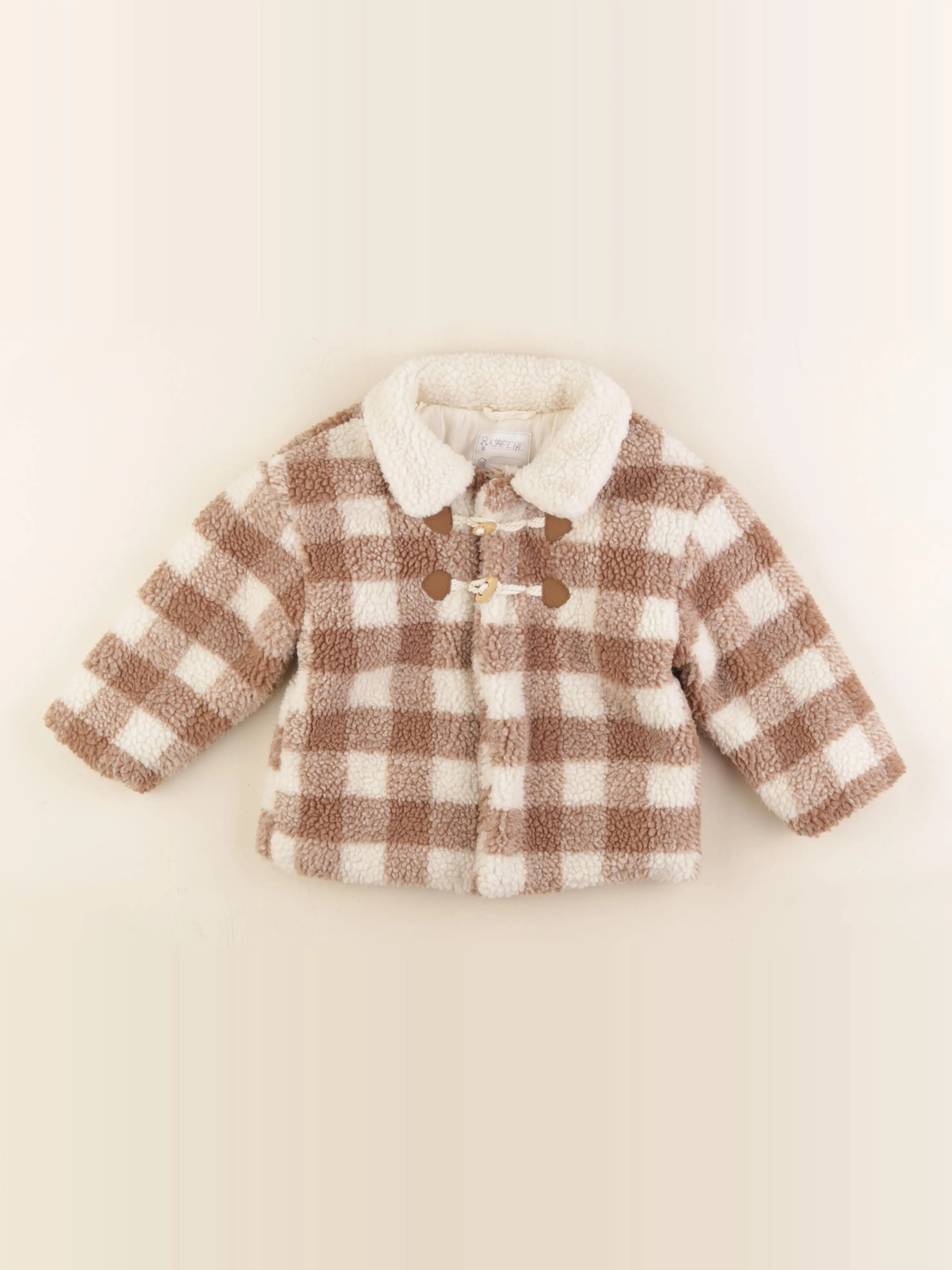 Vertbaudet - veste blanc, marron - 36 mois