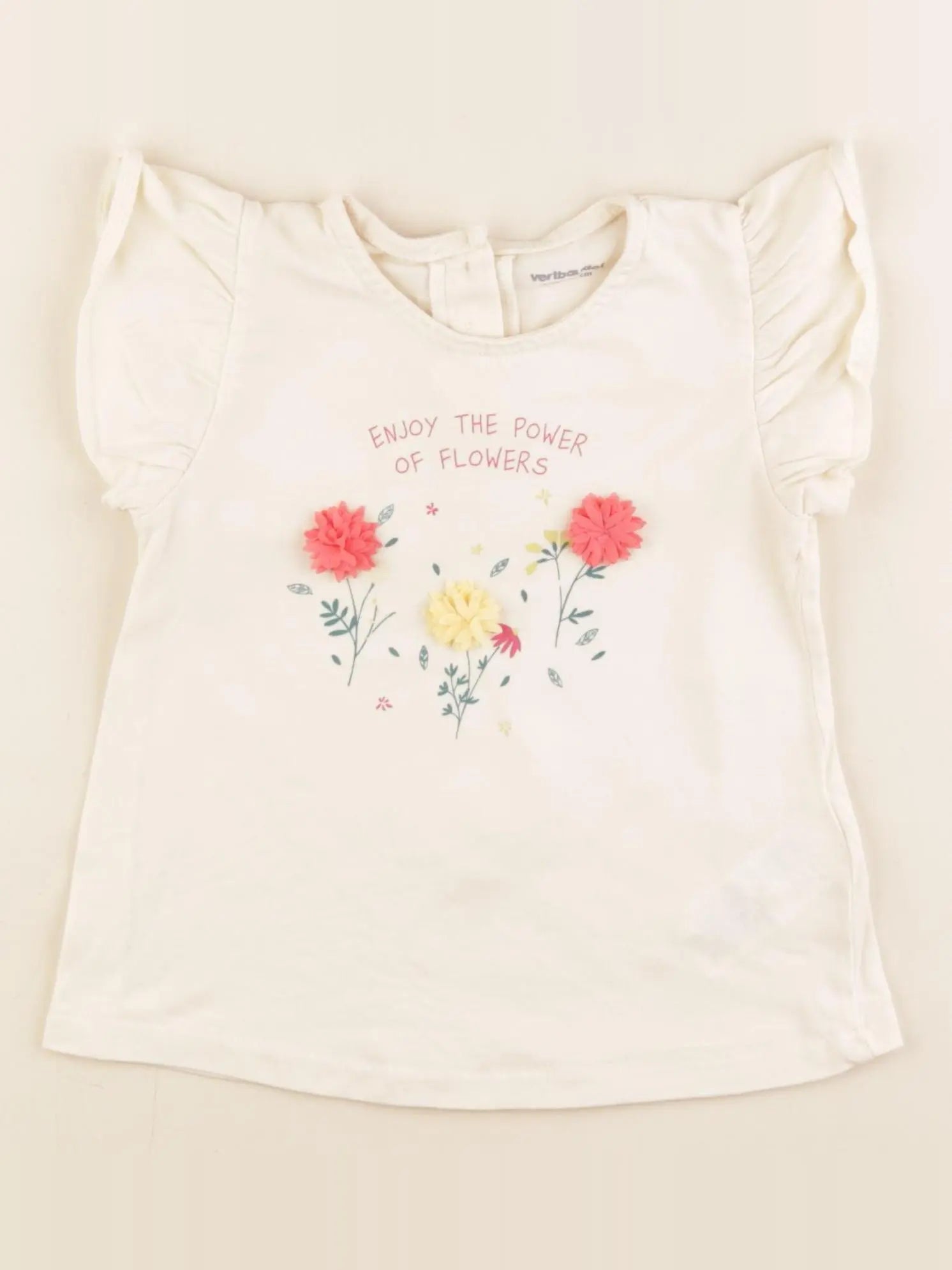 Vertbaudet - tee-shirt beige - 3 ans