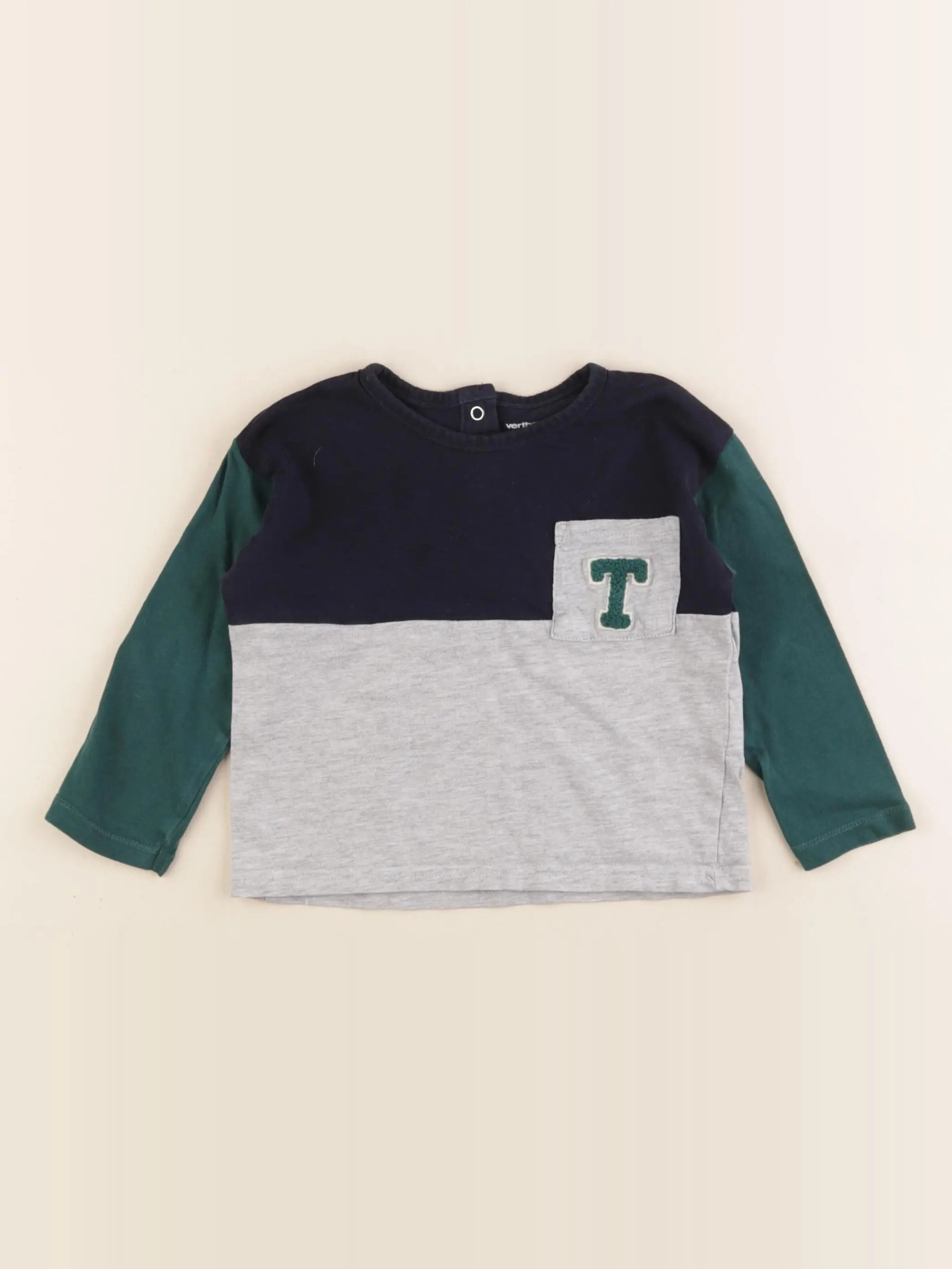 Vertbaudet - tee-shirt gris - 18 mois