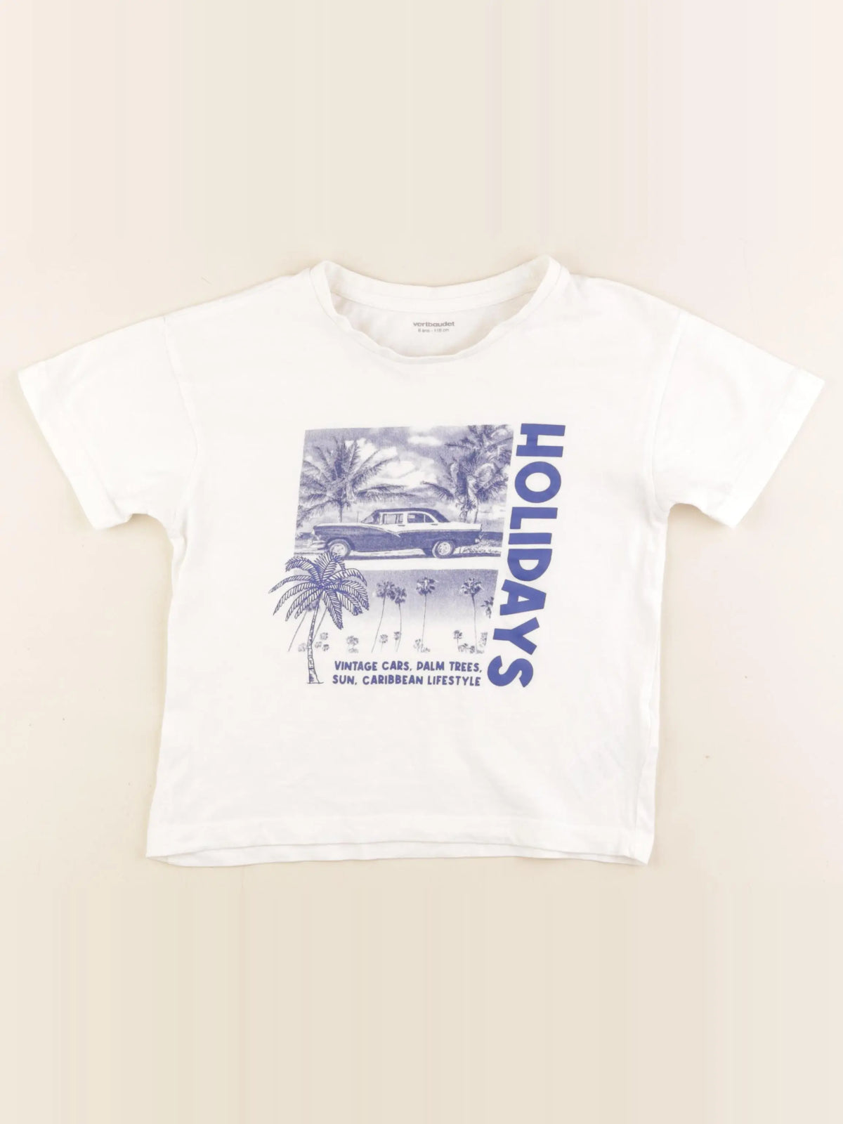 Vertbaudet - tee-shirt blanc - 6 ans