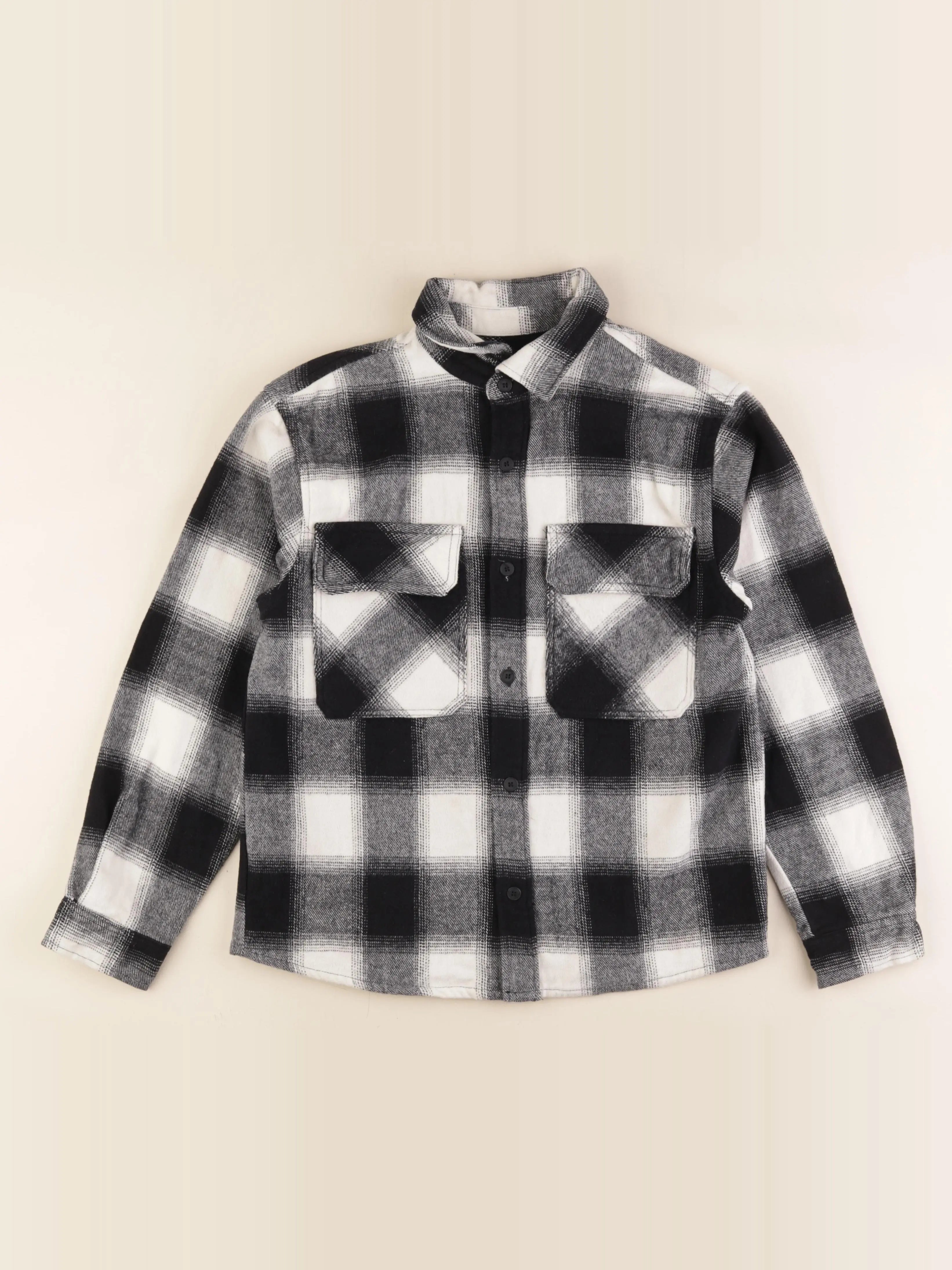 Zara - sur-chemise blanc, noir - 11/12 ans