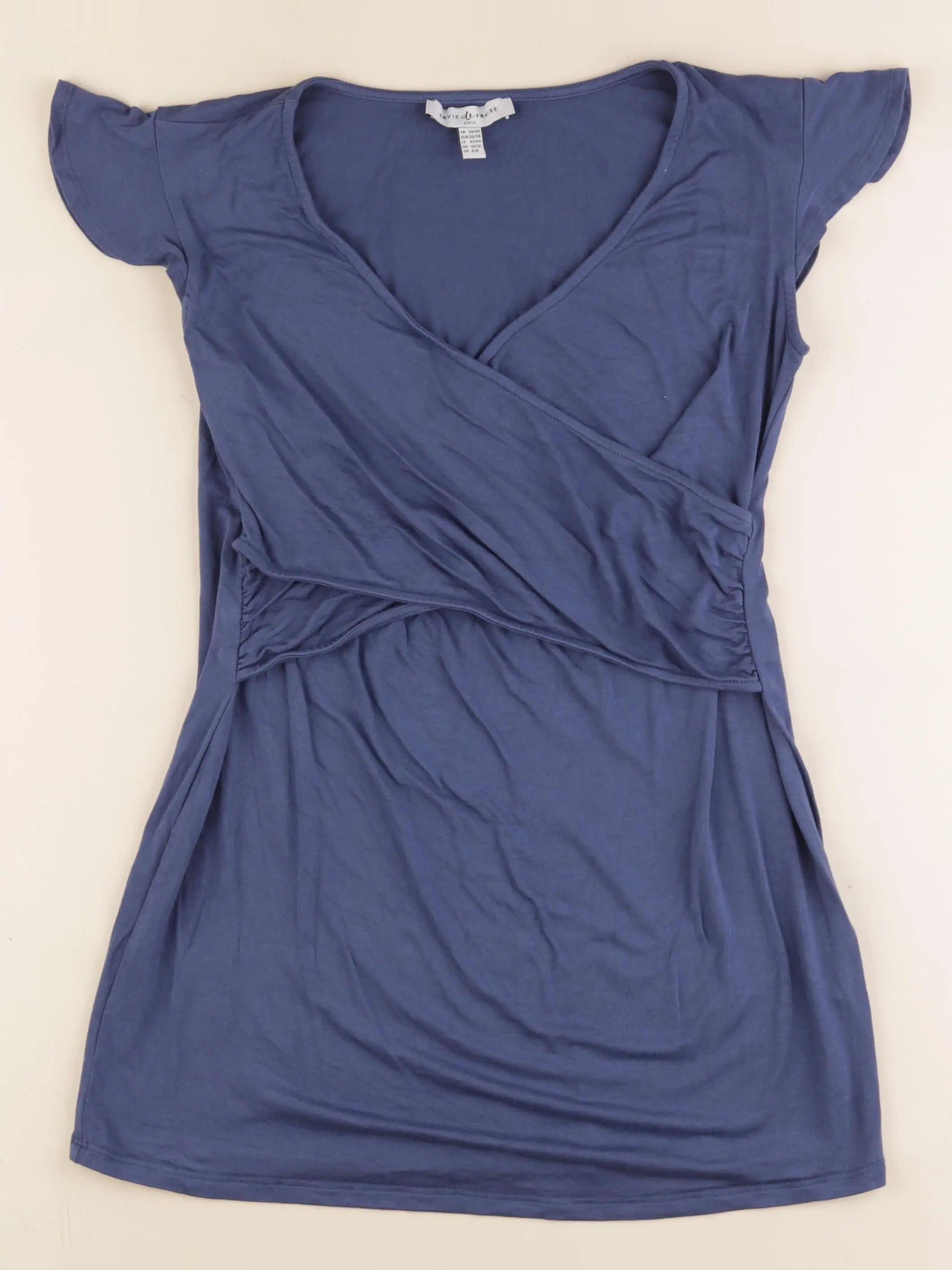 Envie de fraise - tee-shirt allaitement bleu - 38 à 40