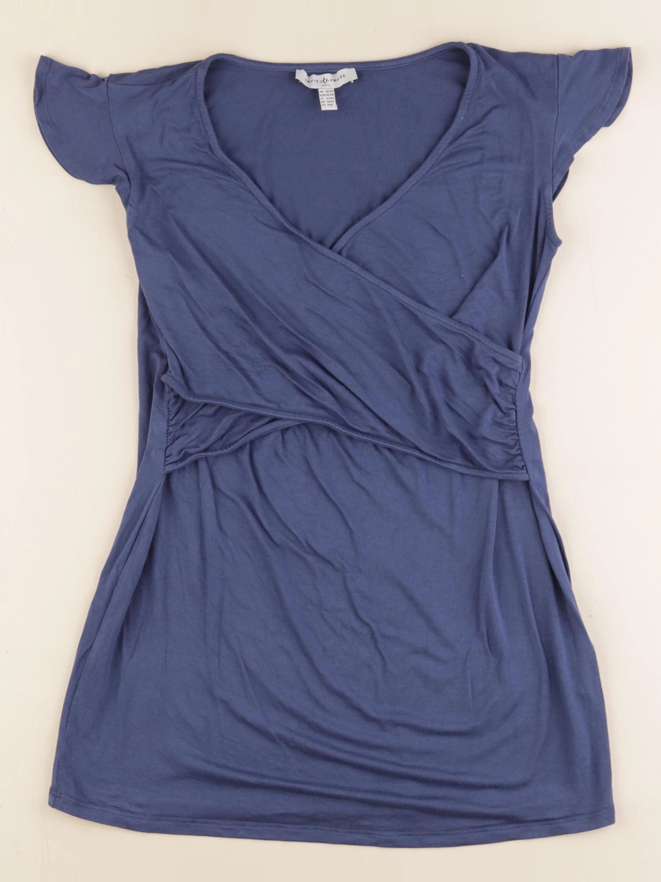 Envie de fraise - tee-shirt allaitement bleu - 38 à 40