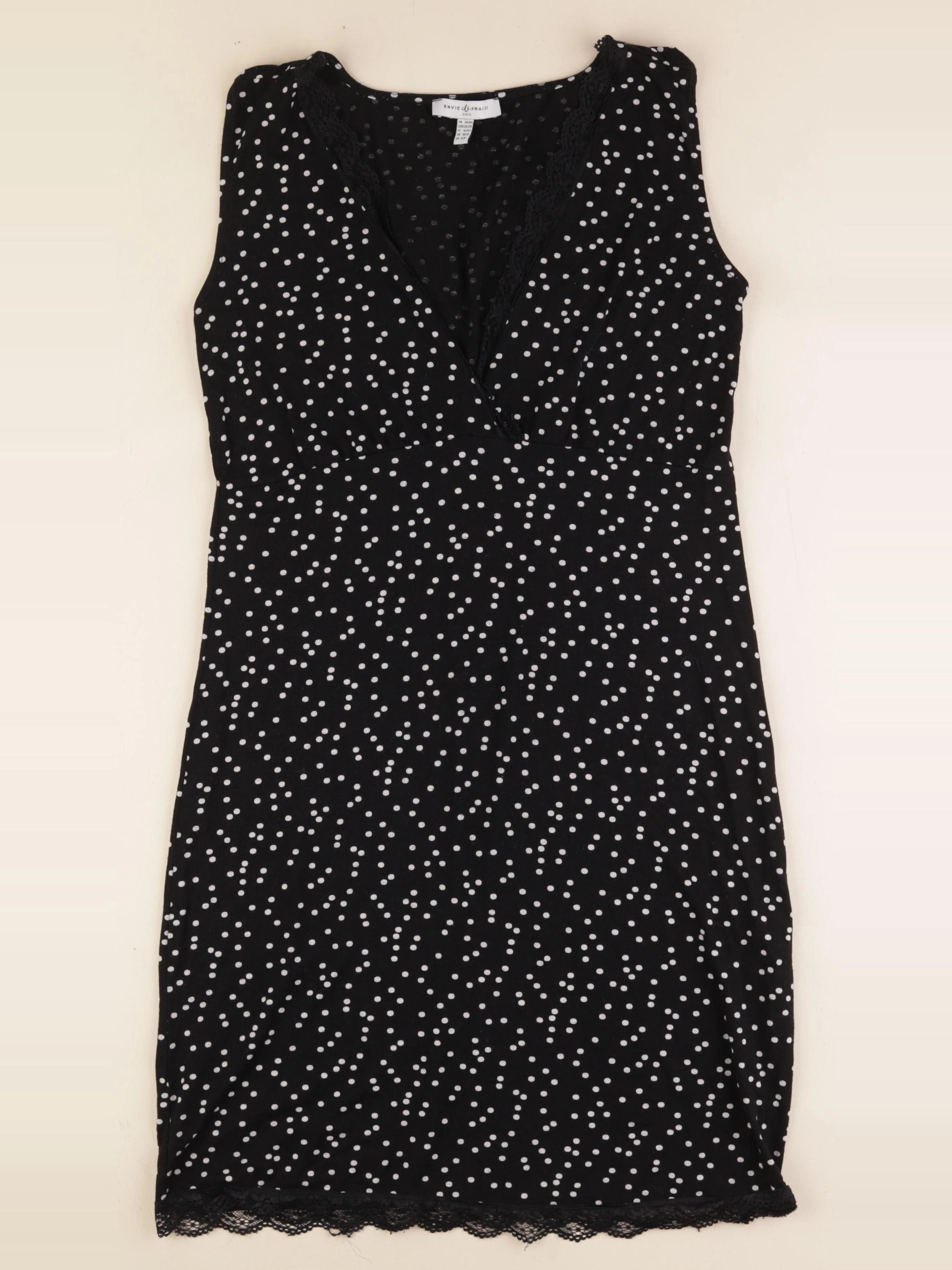 Envie de fraise - chemise de nuit allaitement noir - 38 à 40