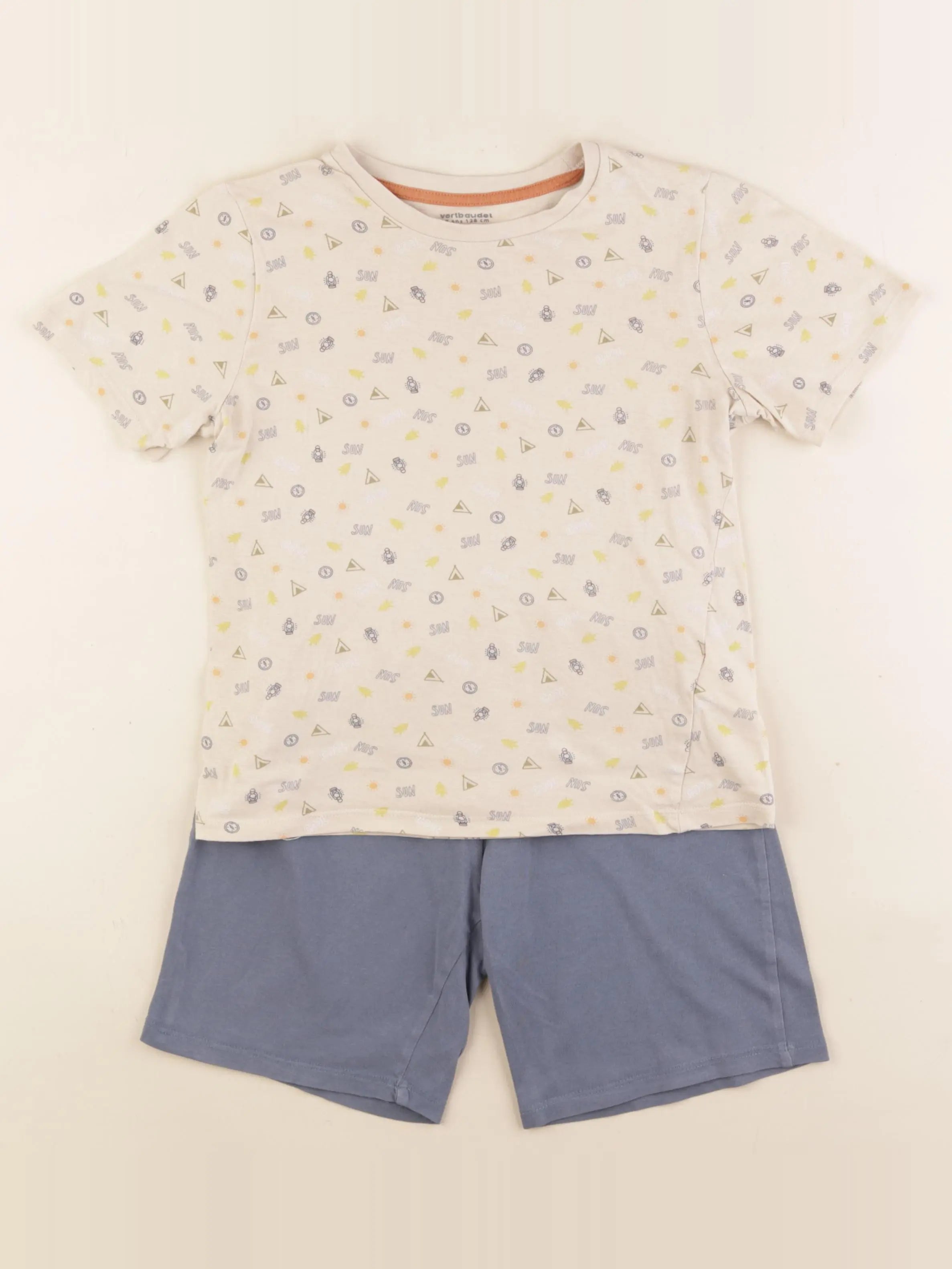 Vertbaudet - pyjama coton multicolore - 8 ans