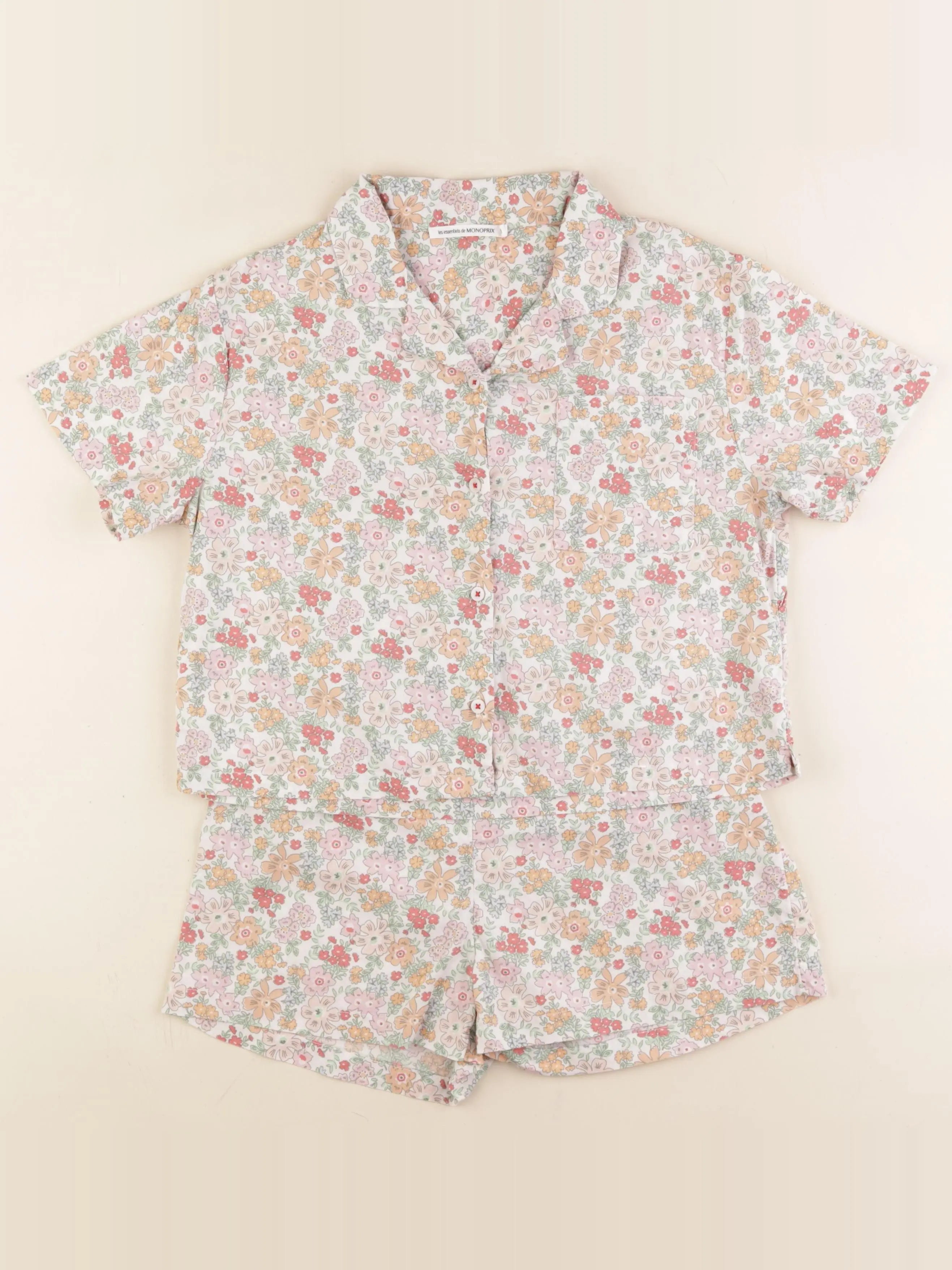 Monoprix - pyjama coton multicolore - 10 ans