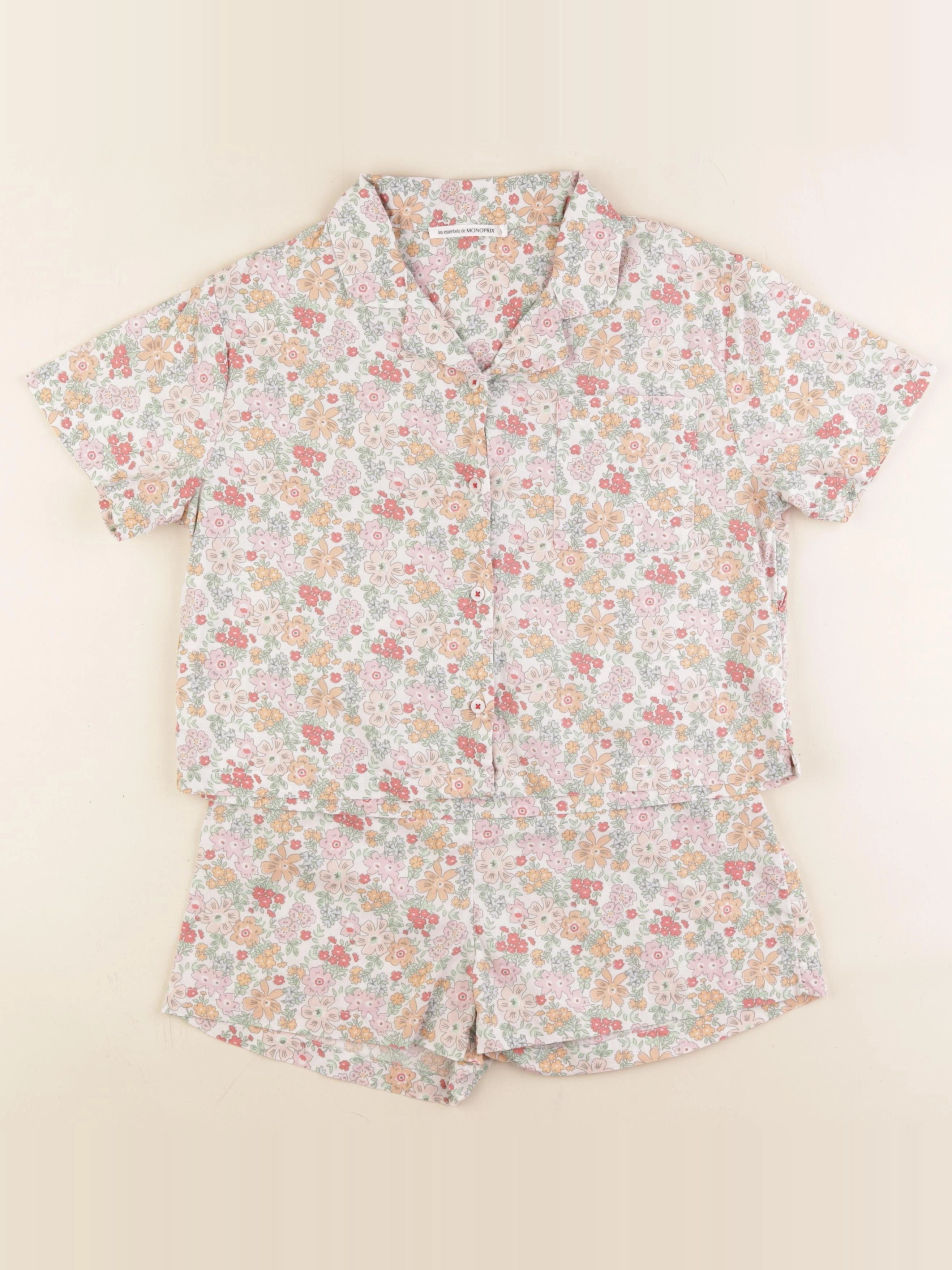 Monoprix - pyjama coton multicolore - 10 ans