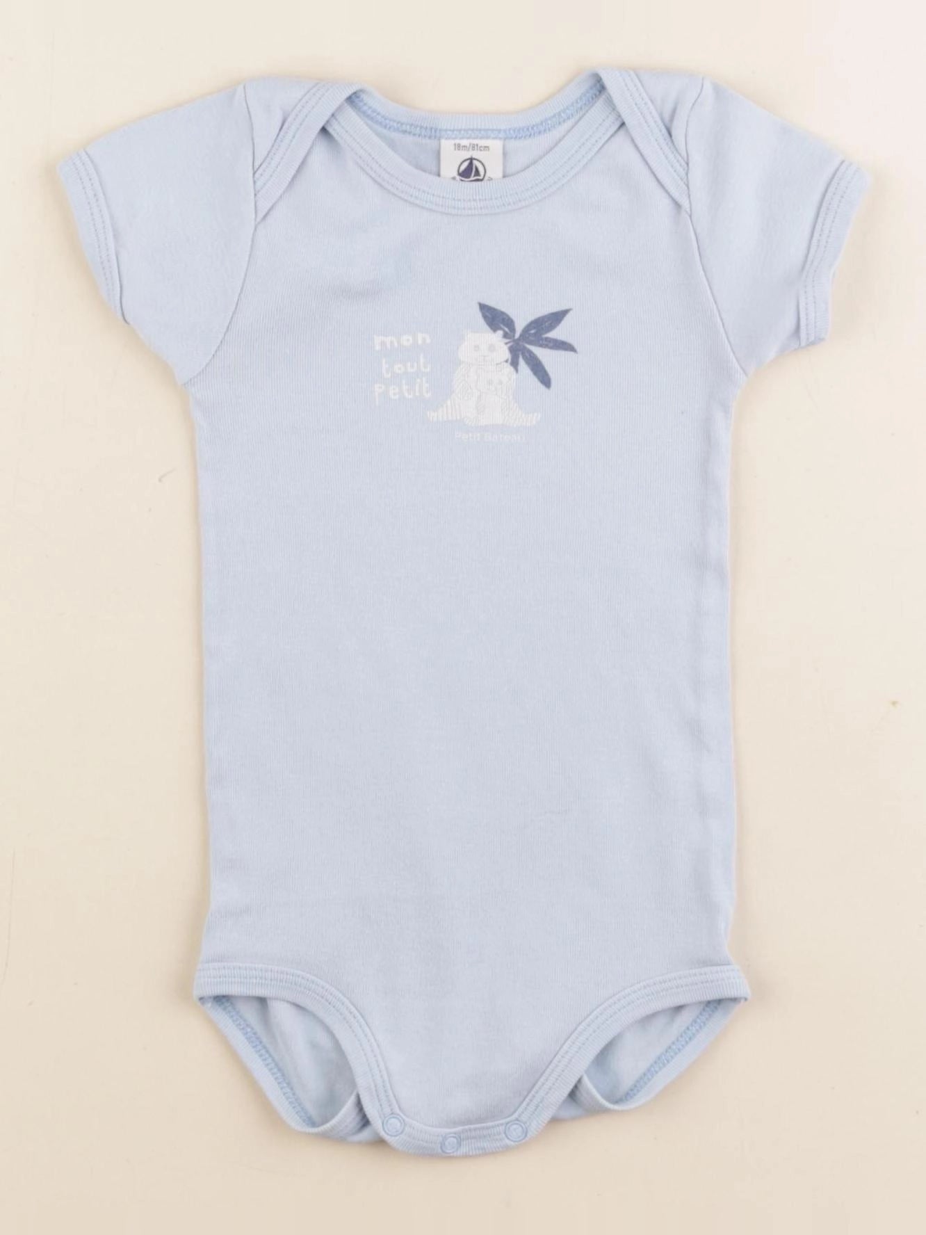 Petit Bateau - body bleu - 18 mois