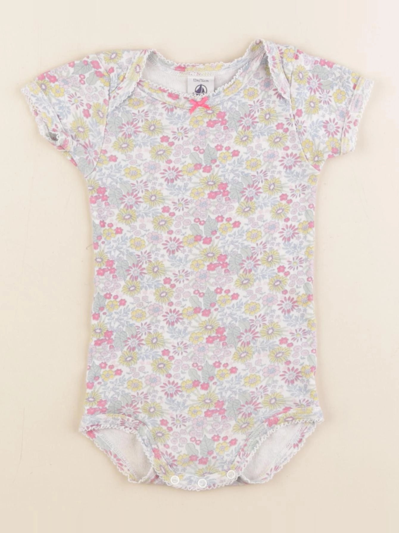 Petit Bateau - body multicolore - 12 mois