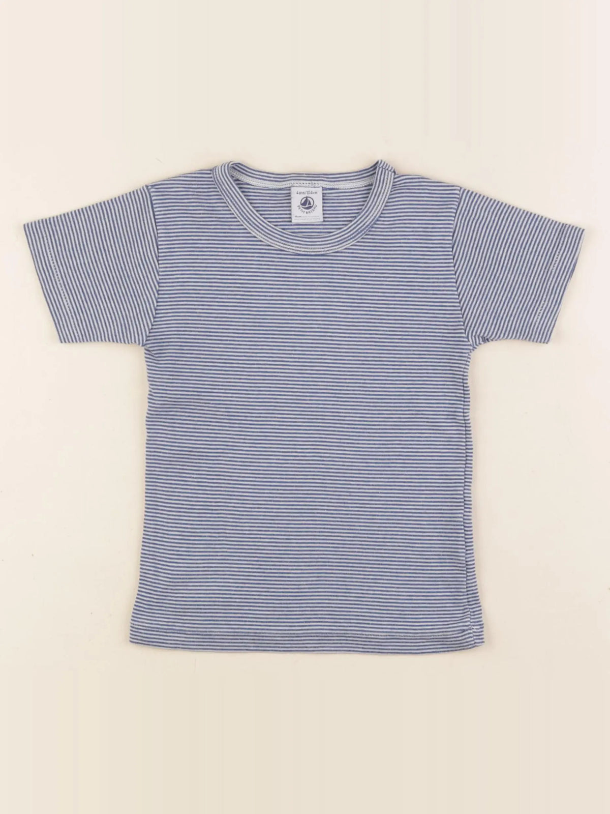 Petit Bateau - maillot de corps bleu - 4 ans