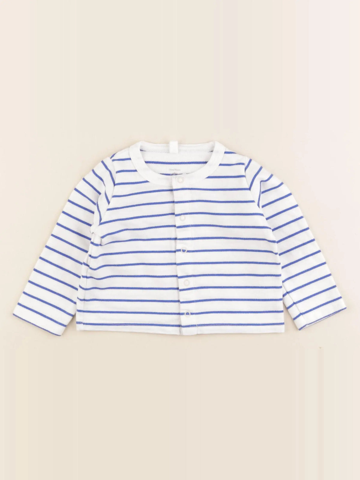 Petit Bateau - tee-shirt bleu, blanc - 12 mois