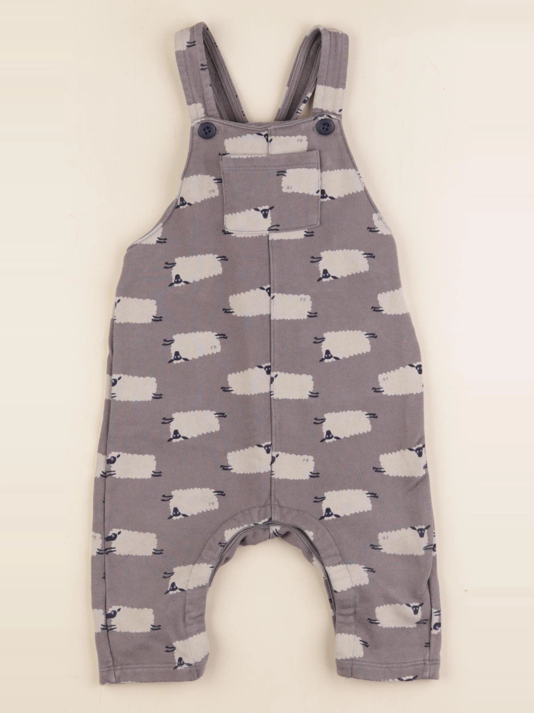 Petit Bateau - salopette gris - 18 mois