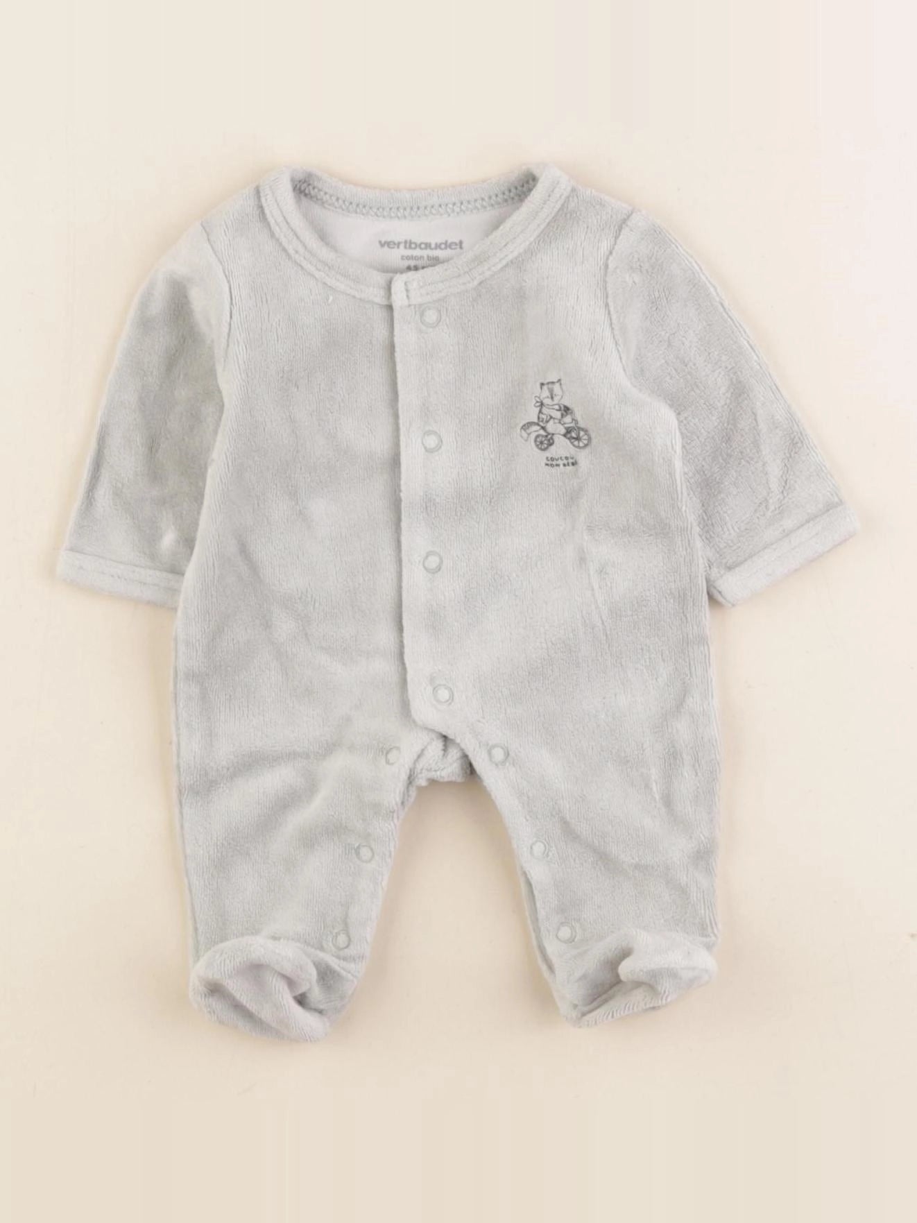 Vertbaudet - pyjama velours vert - Prématuré