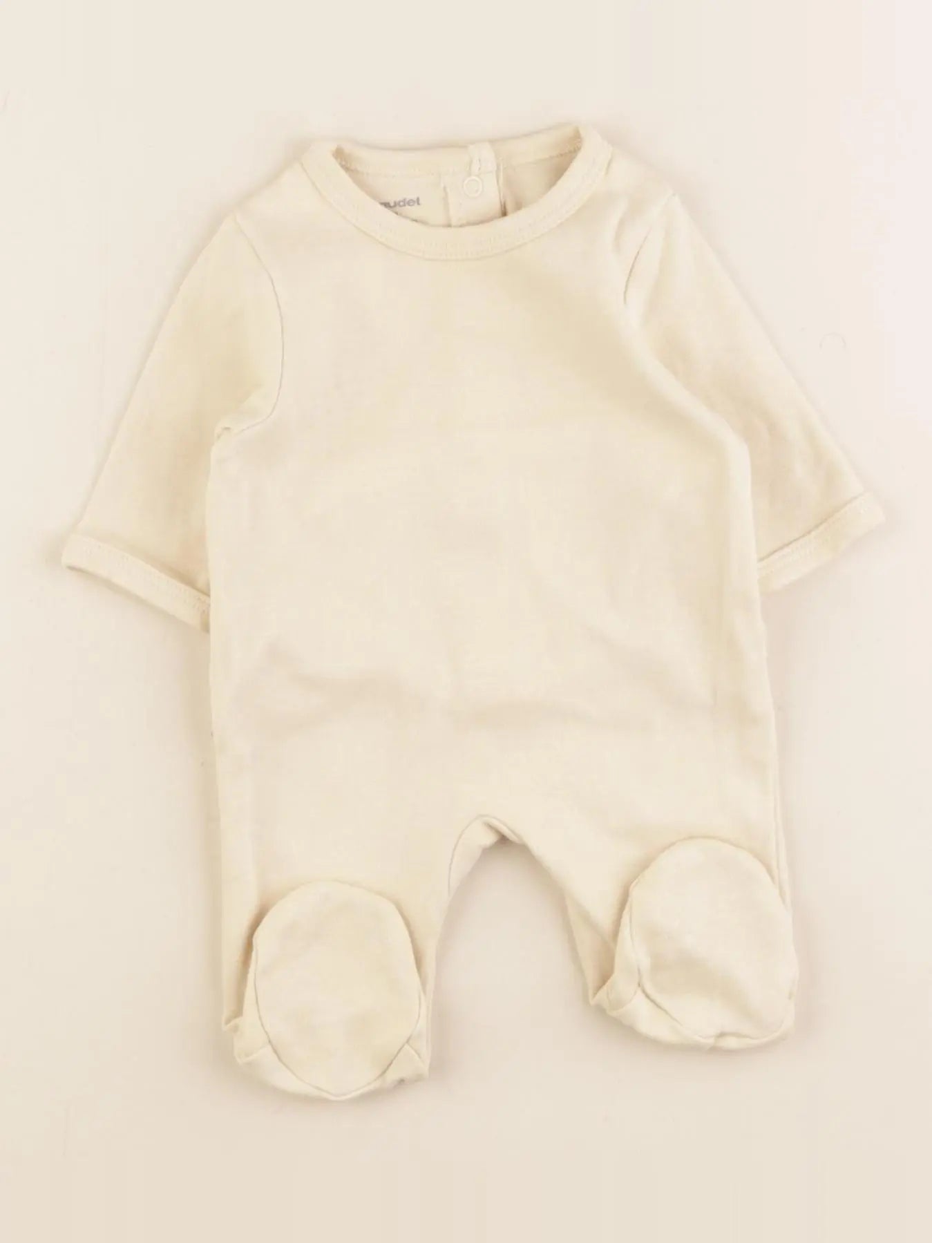 Vertbaudet - pyjama coton beige - 0 mois