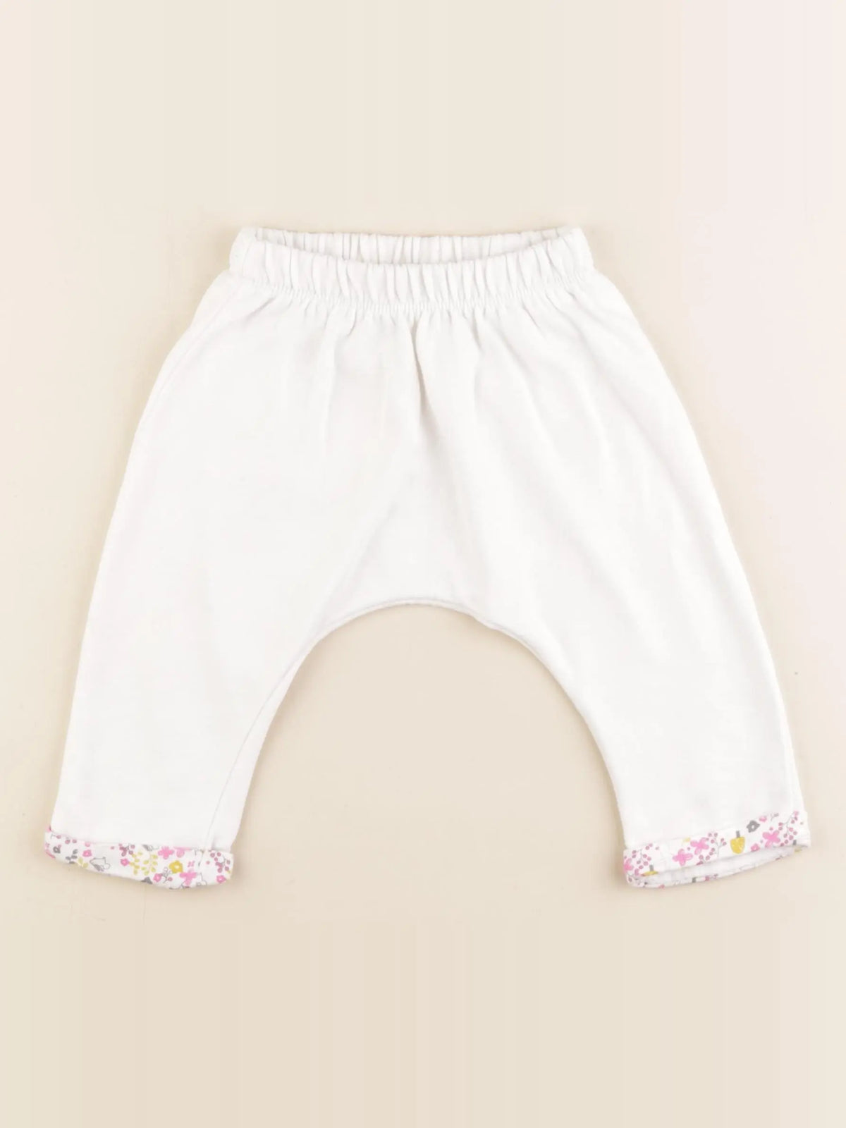 Vertbaudet - sarouel blanc - 12 mois