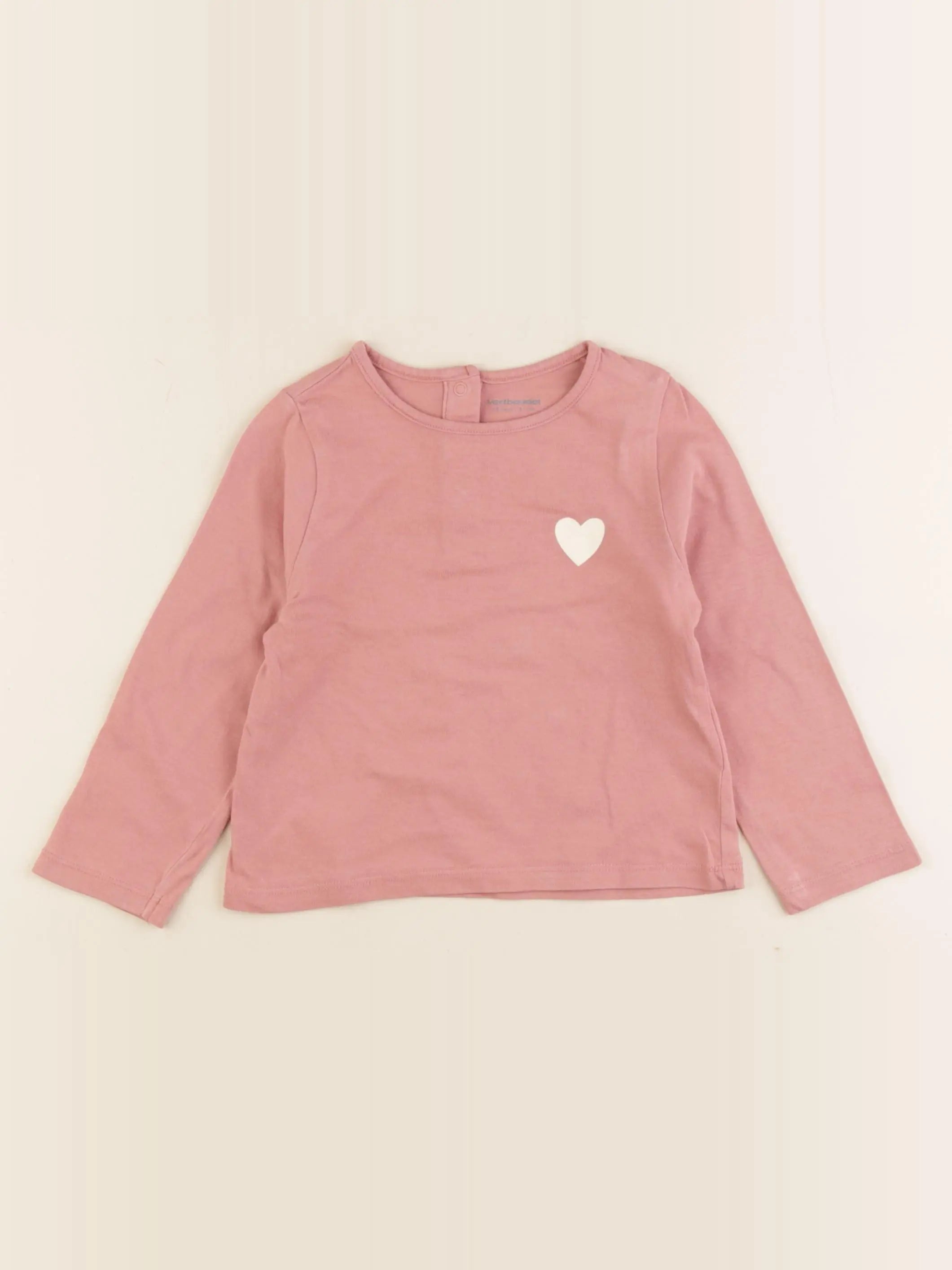 Vertbaudet - tee-shirt rose - 18 mois