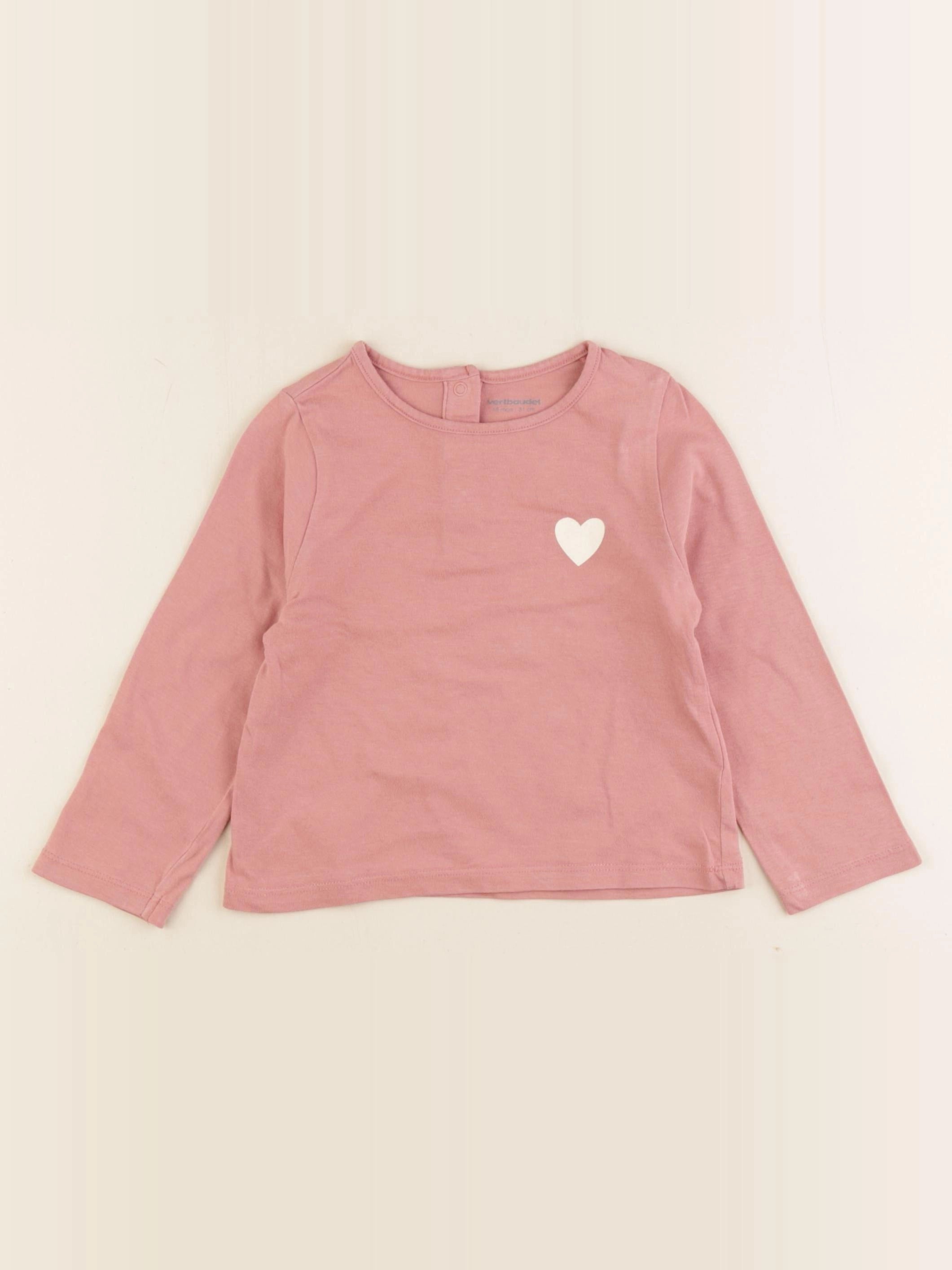 Vertbaudet - tee-shirt rose - 18 mois