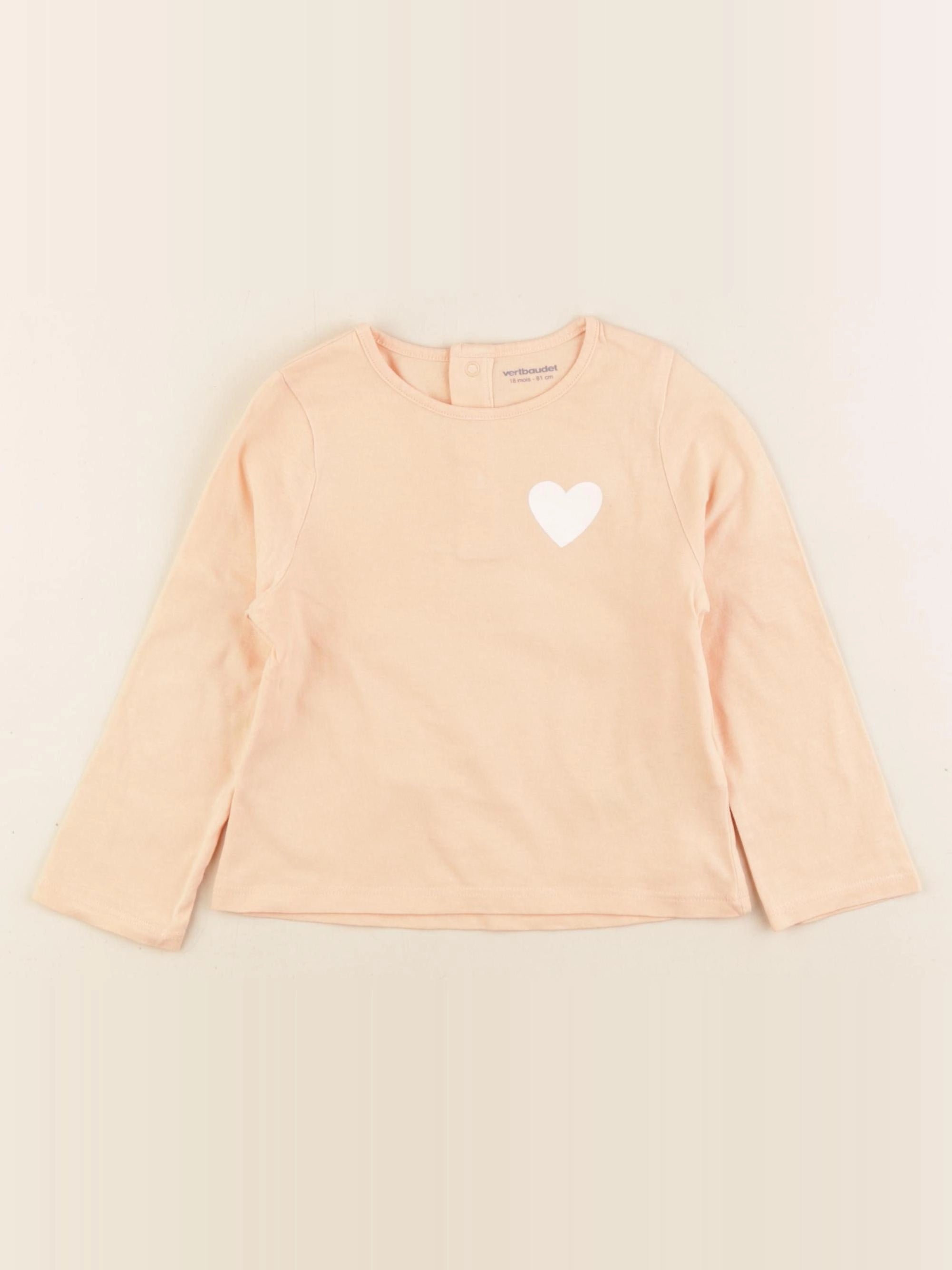 Vertbaudet - tee-shirt orange - 18 mois