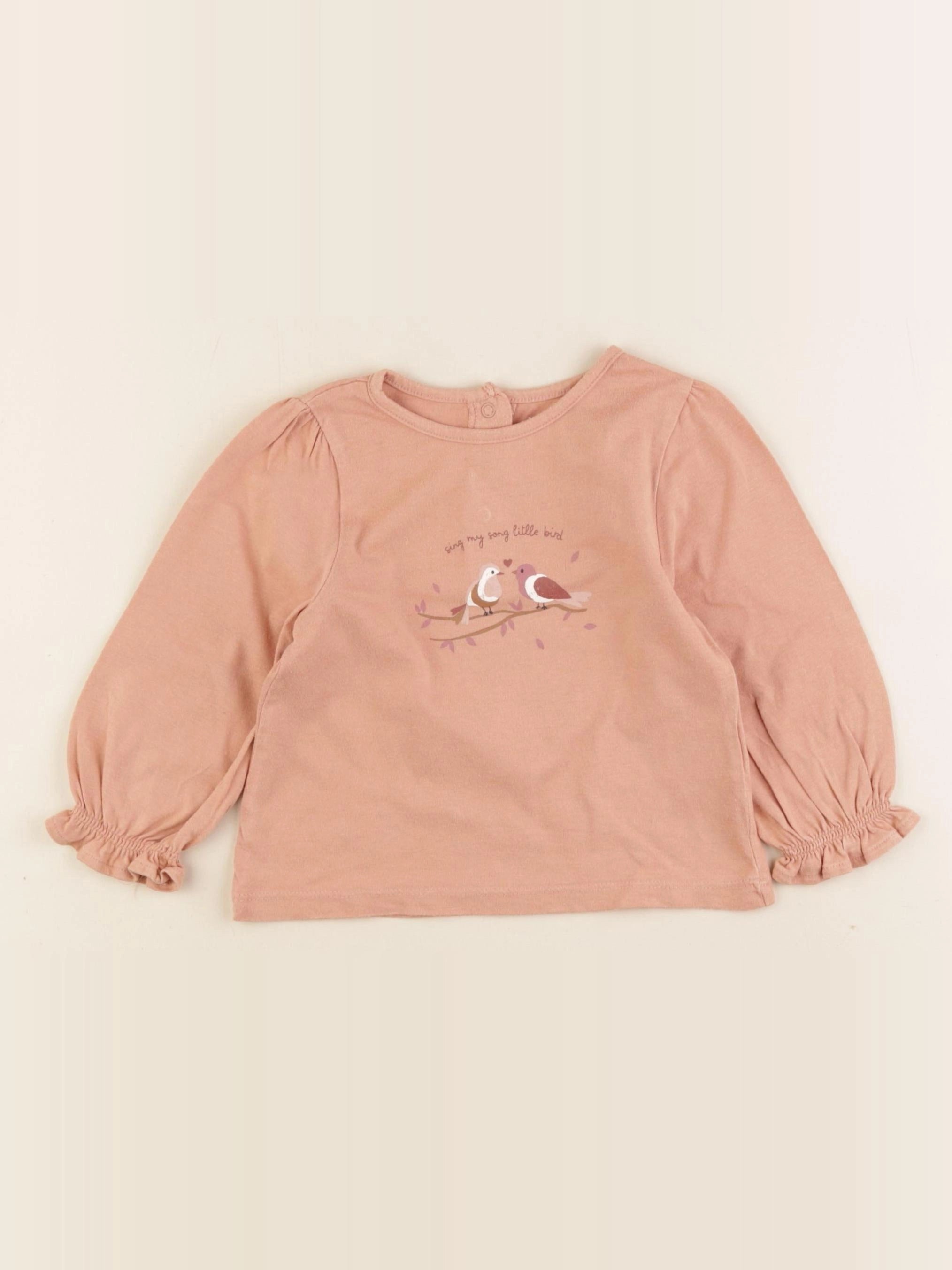 Vertbaudet - tee-shirt marron - 12 mois