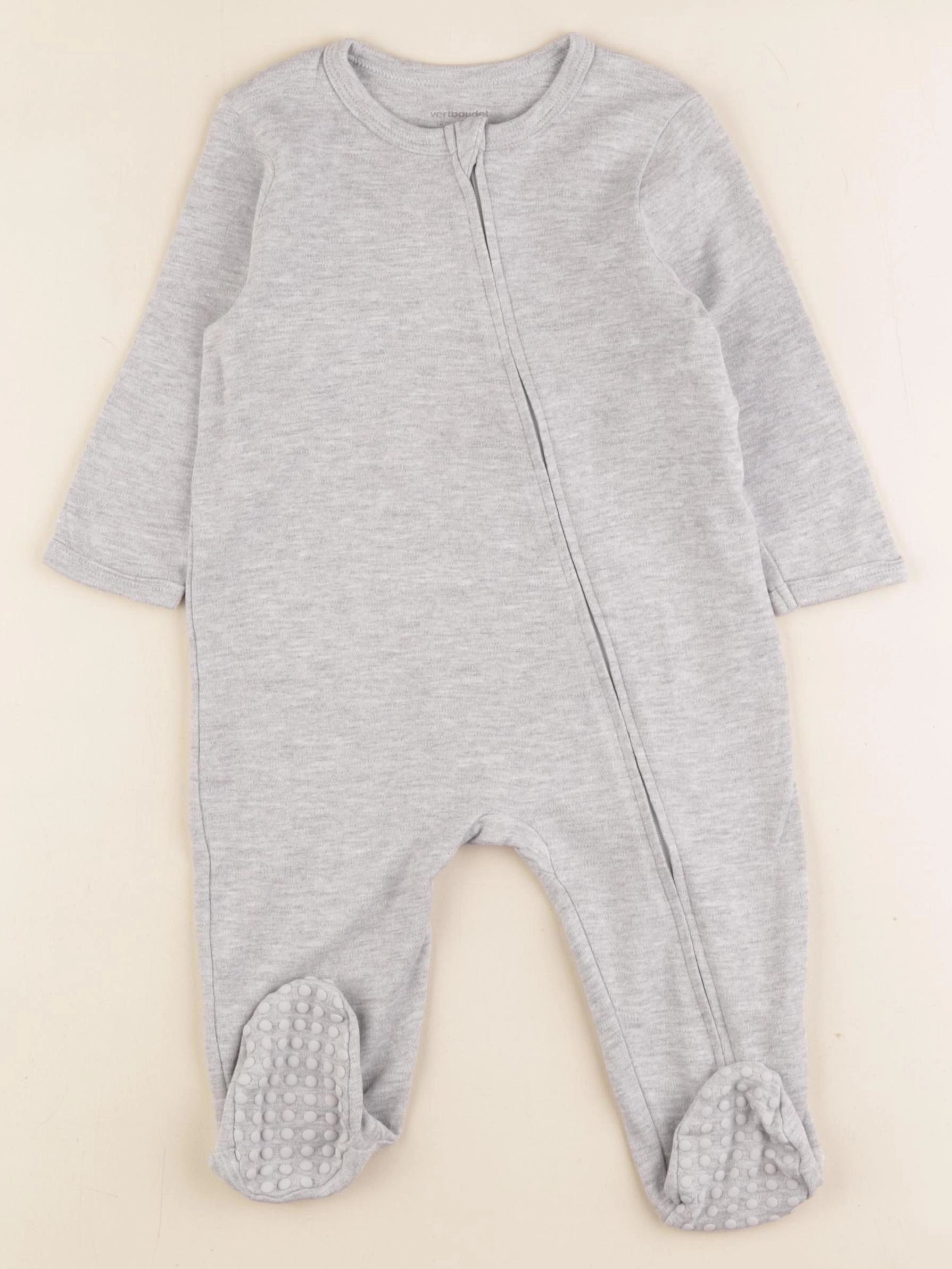 Vertbaudet - pyjama coton gris - 12 mois