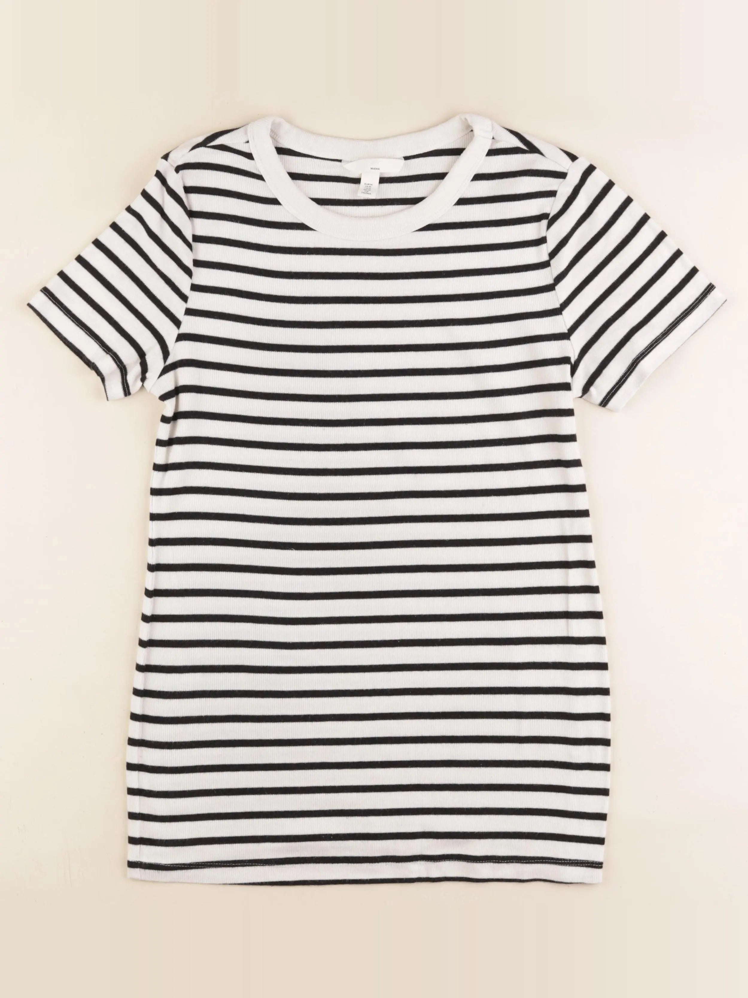 H&M - tee-shirt grossesse beige, noir - m