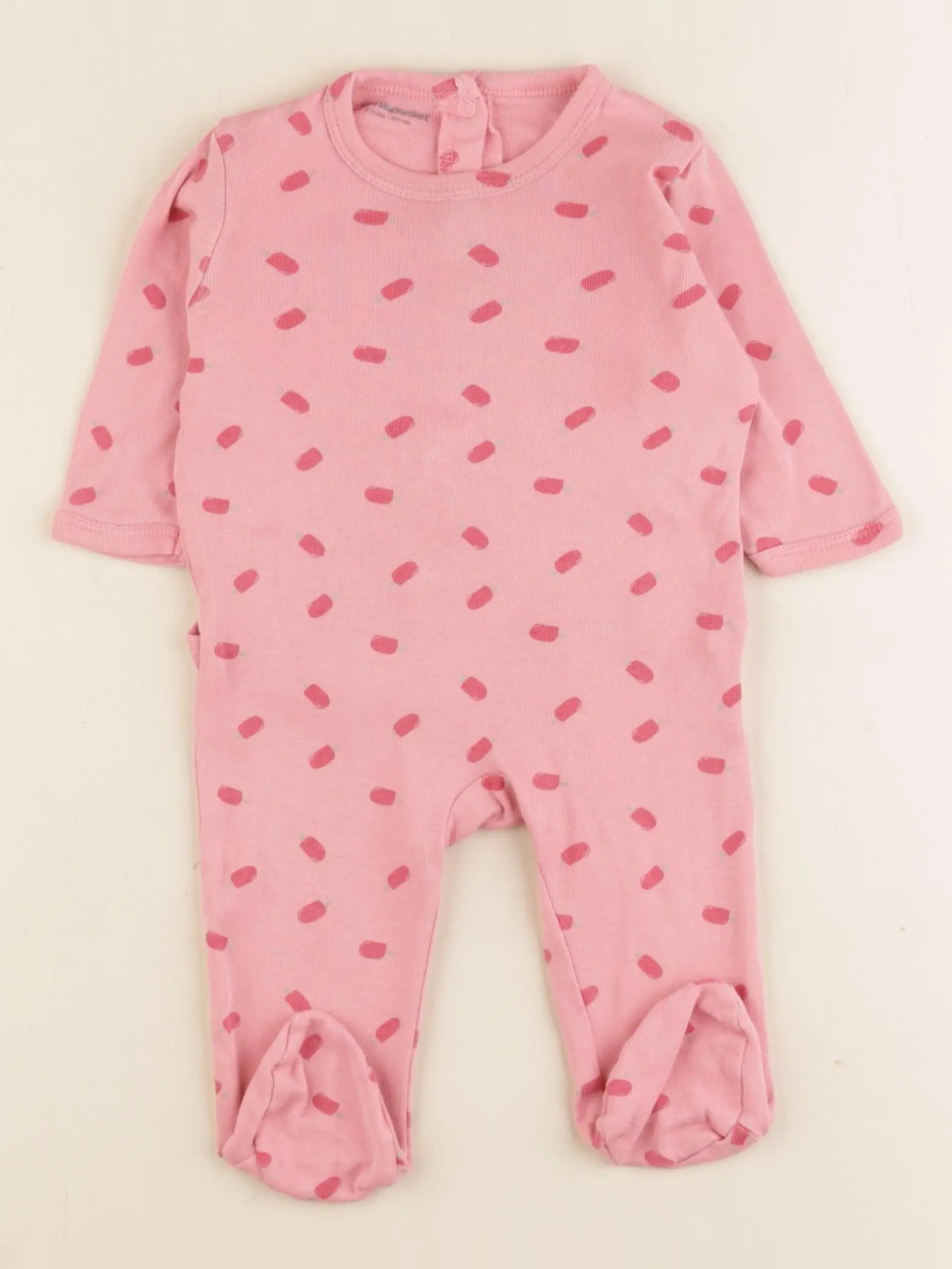 Vertbaudet - pyjama coton rose - 3 mois