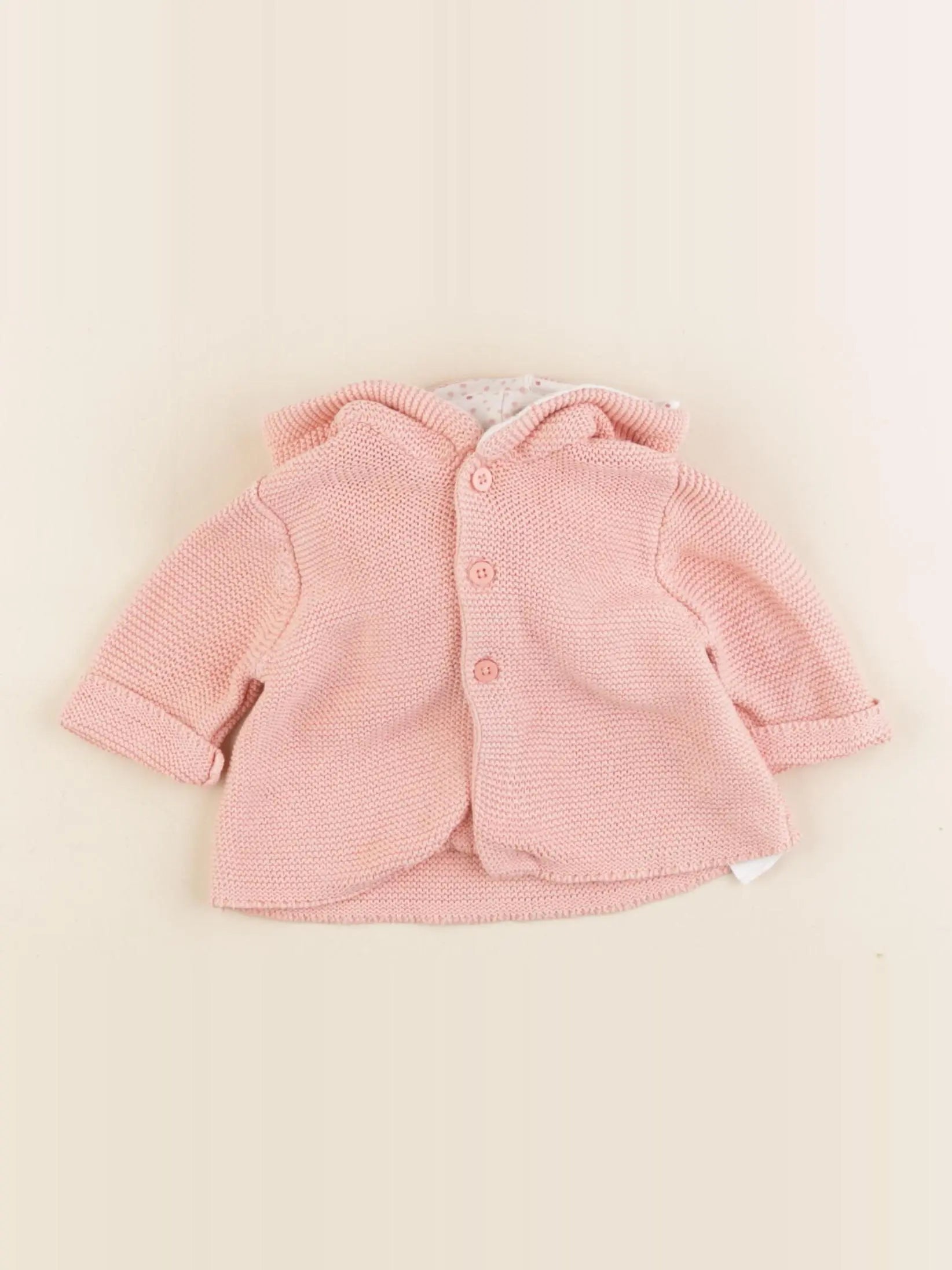 Vertbaudet - gilet rose - 1 mois