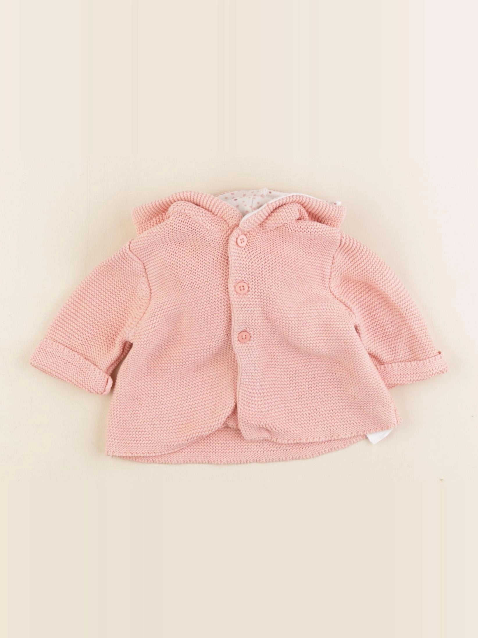 Vertbaudet - gilet rose - 1 mois