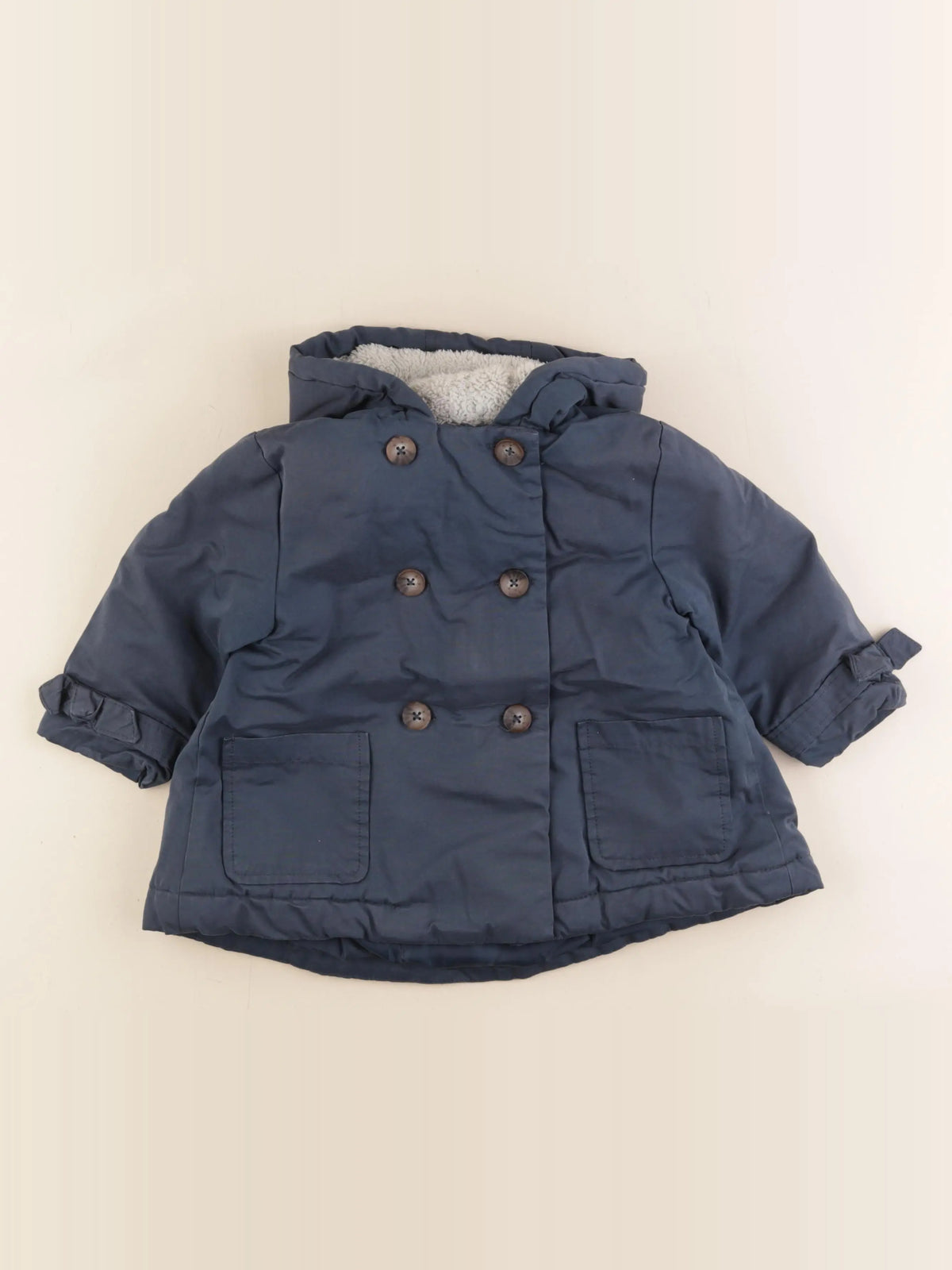Vertbaudet - manteau bleu - 3 ans