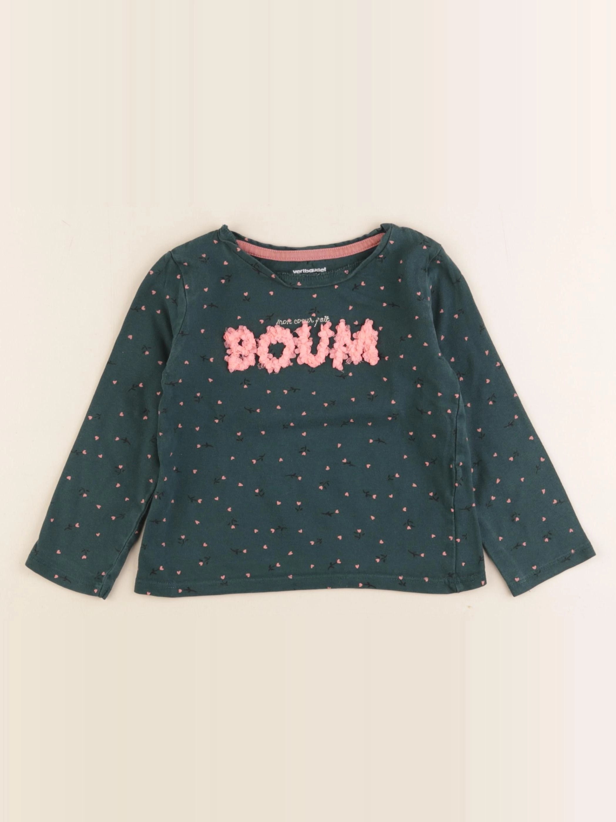 Vertbaudet - tee-shirt vert - 3 ans