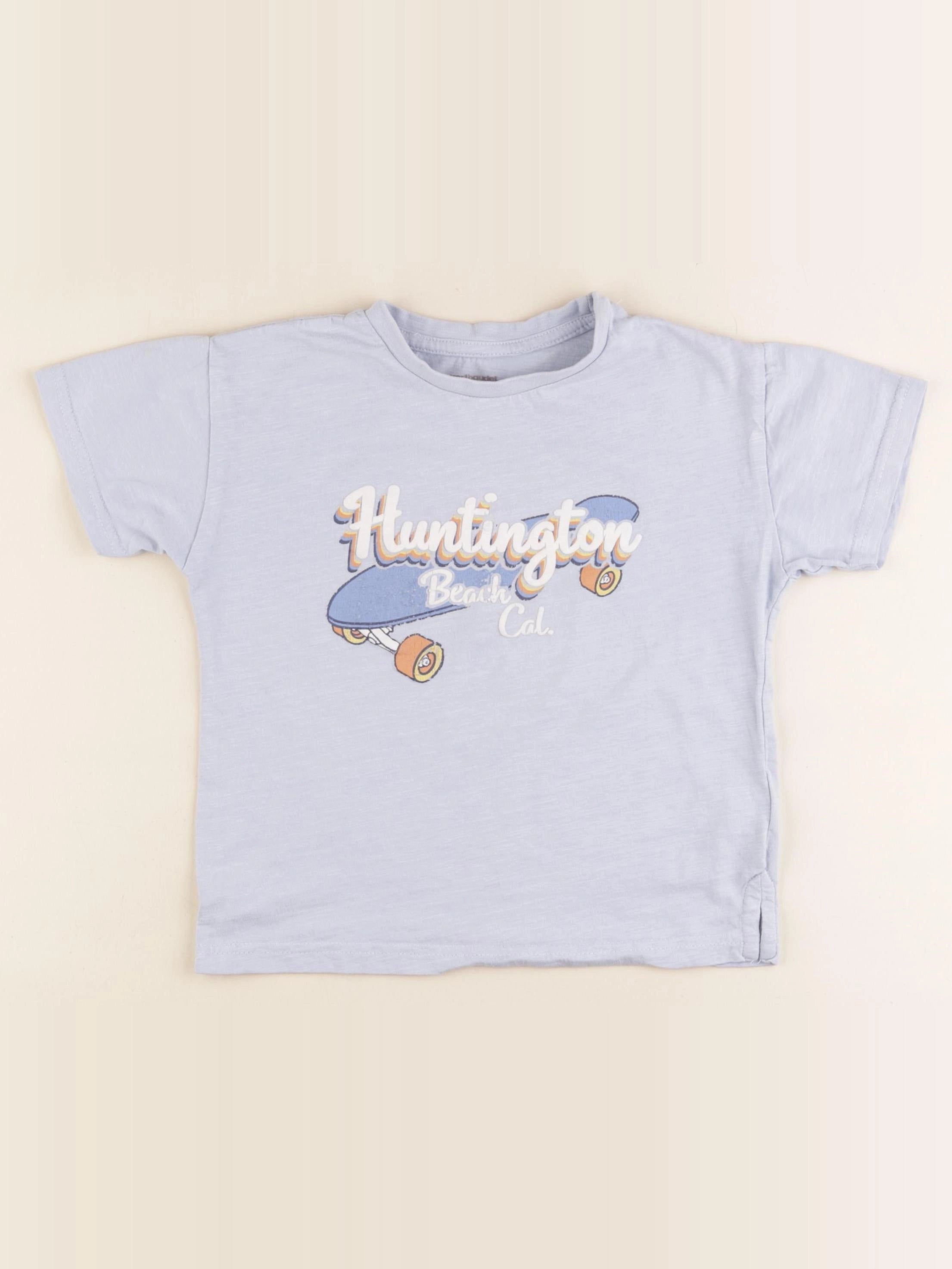 Vertbaudet - tee-shirt bleu - 5 ans