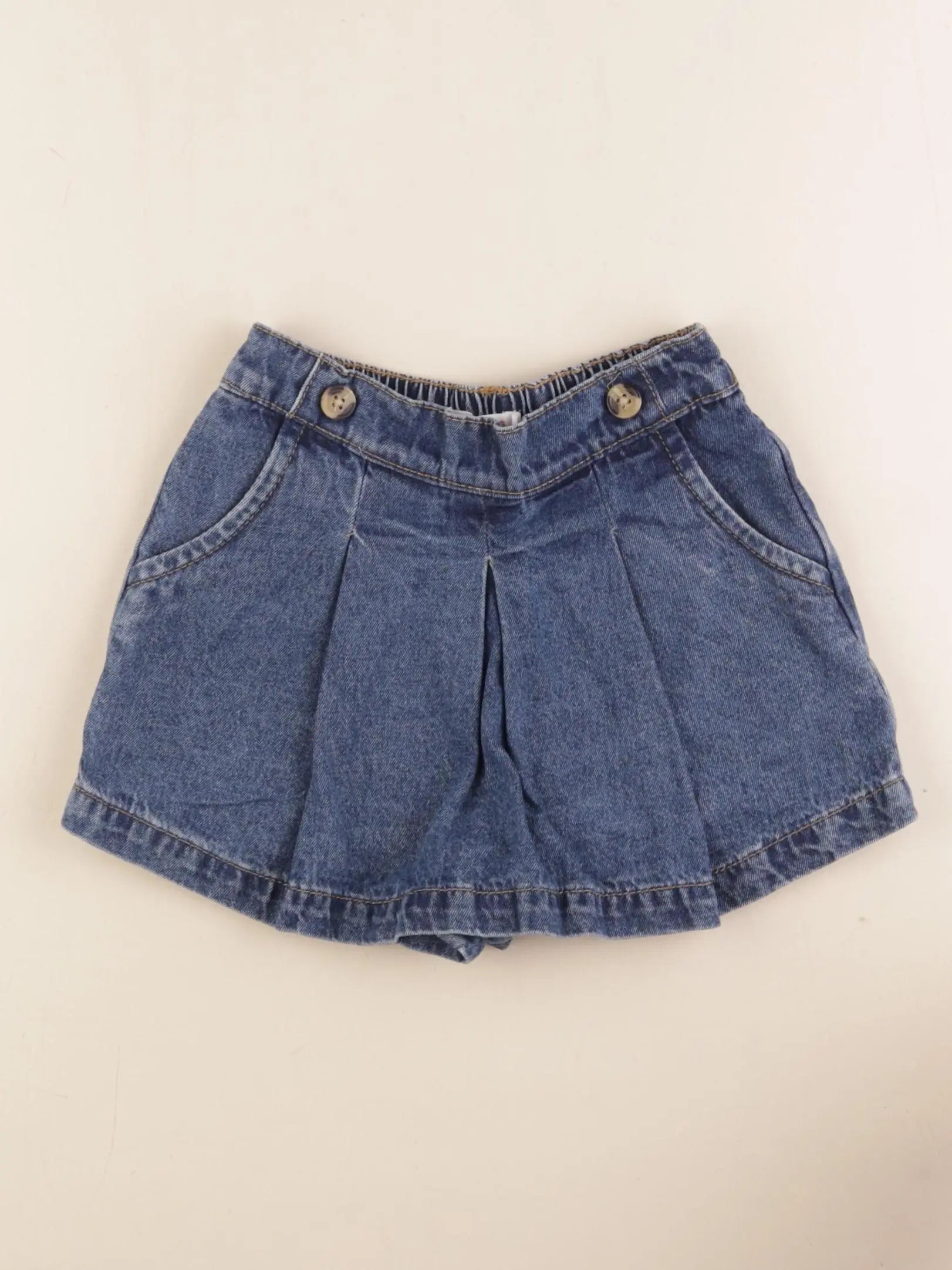 Monoprix - jupe short bleu - 4 ans