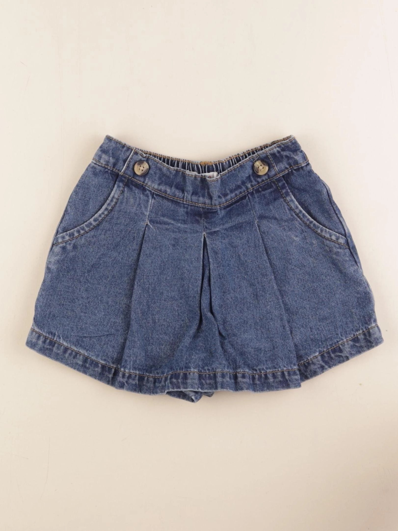 Monoprix - jupe short bleu - 4 ans