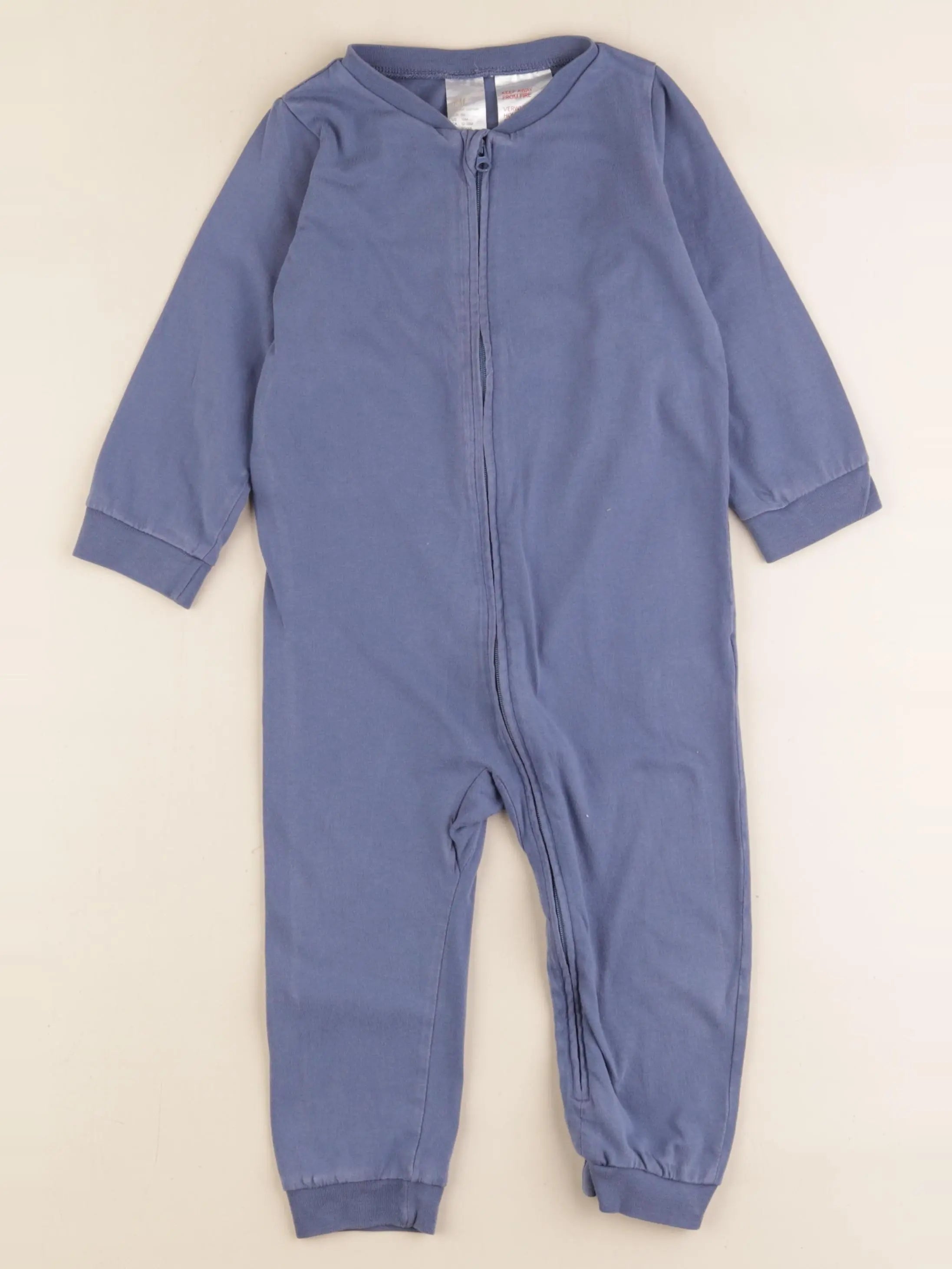 H&M - pyjama coton bleu - 12/18 mois
