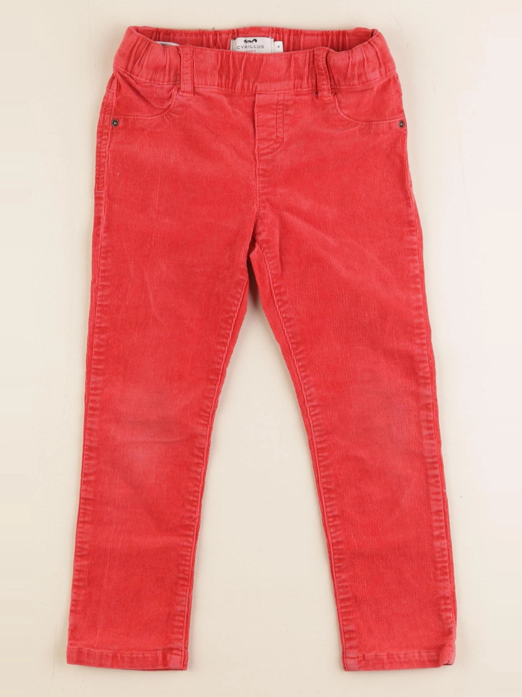 Cyrillus - pantalon rouge - 4 ans