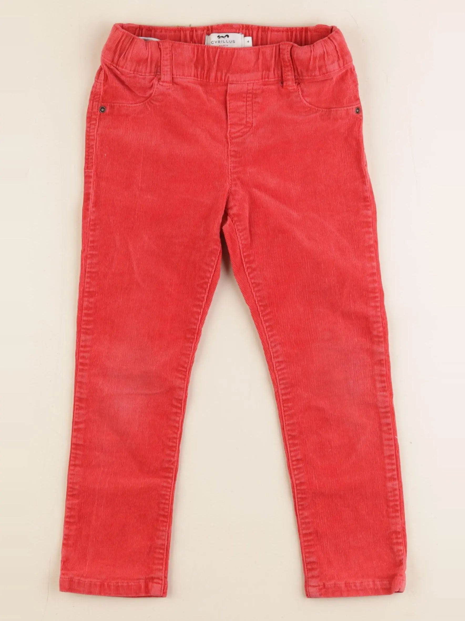 Cyrillus - pantalon rouge - 4 ans