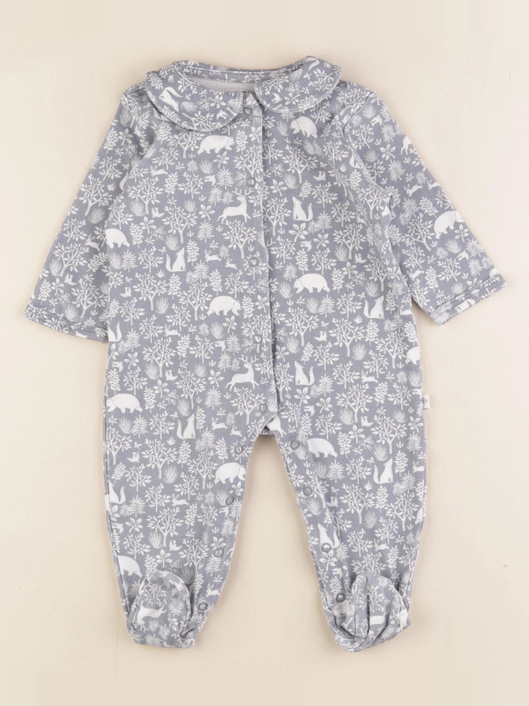 Vertbaudet - pyjama coton bleu - 6 mois