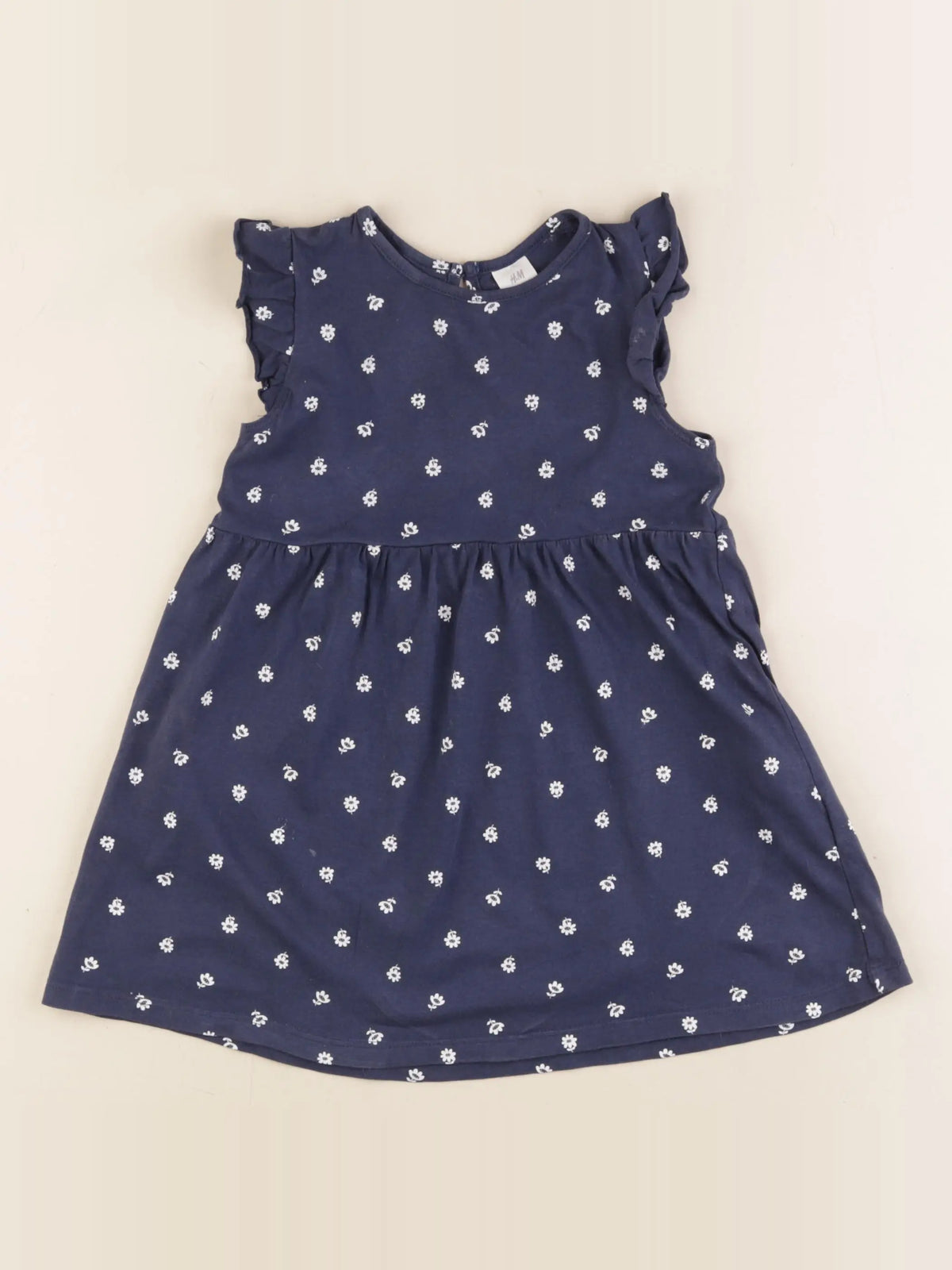 H&M - robe bleu - 18/24 mois