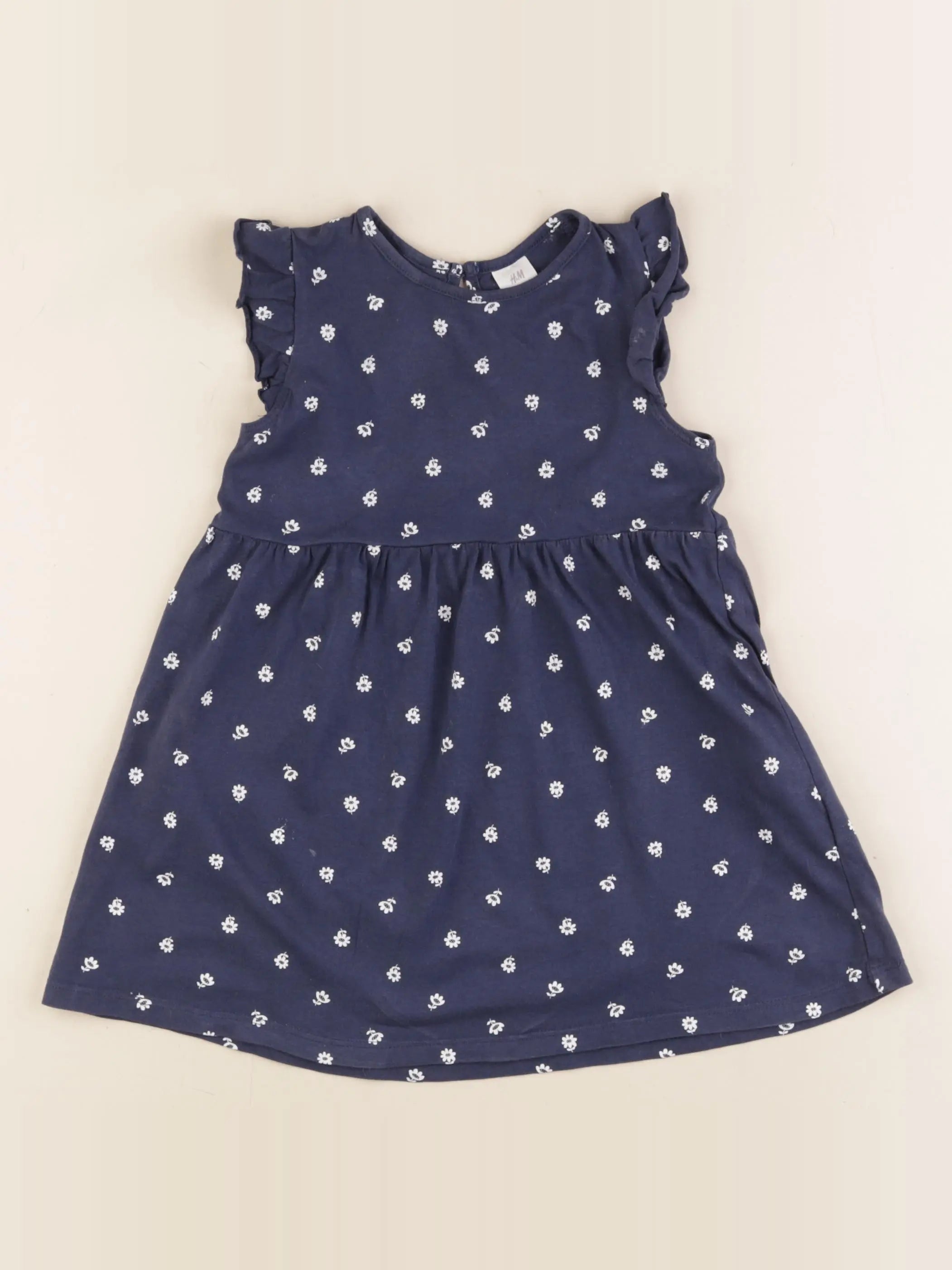 H&M - robe bleu - 18/24 mois