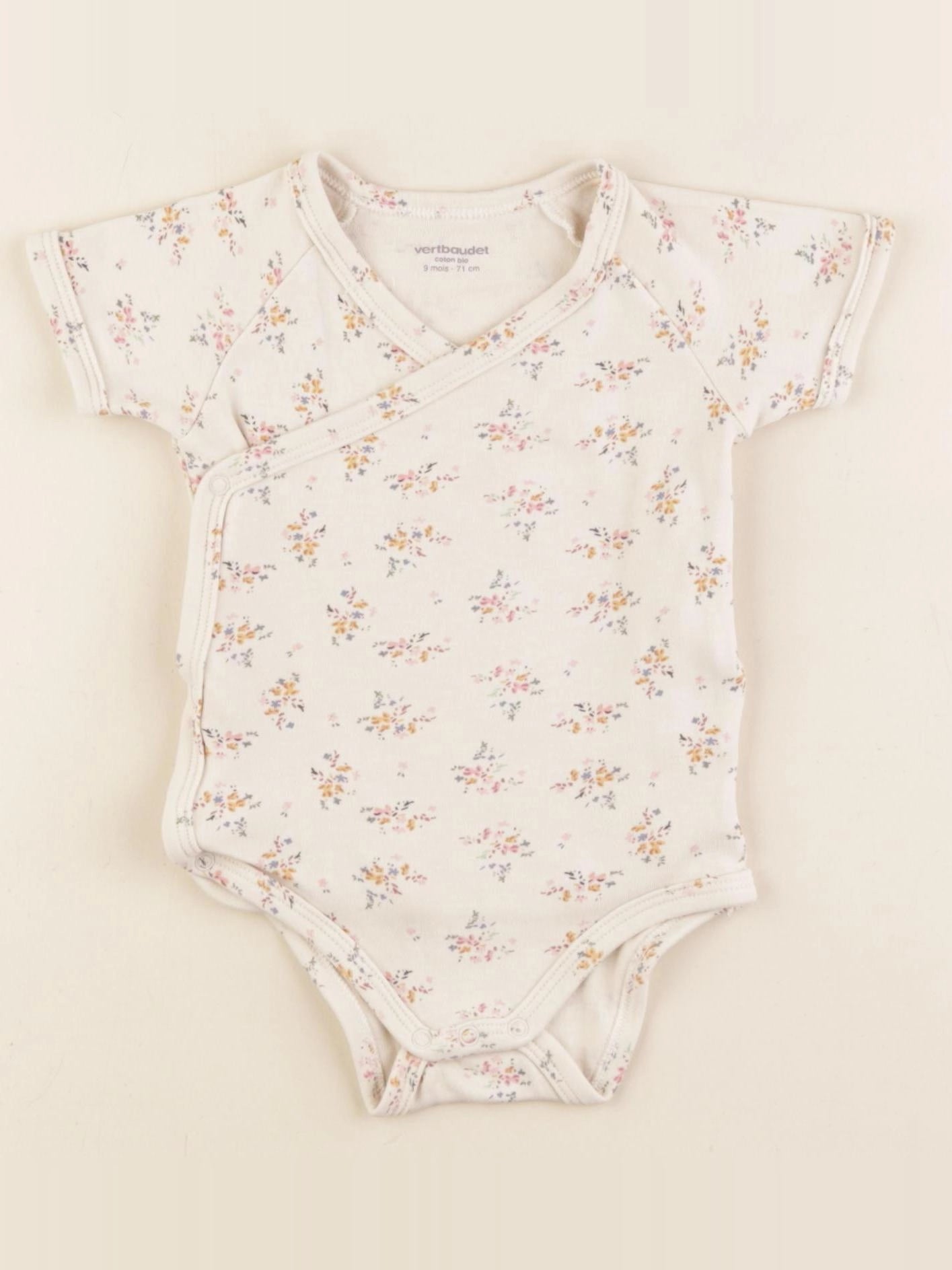 Vertbaudet - body beige - 9 mois