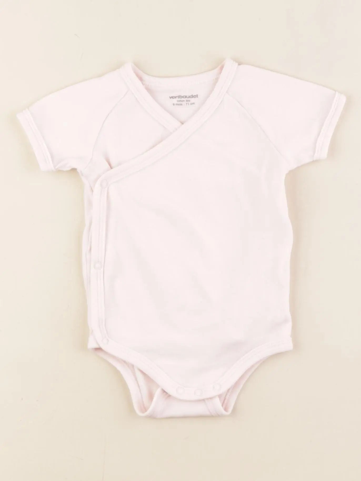 Vertbaudet - body rose - 9 mois