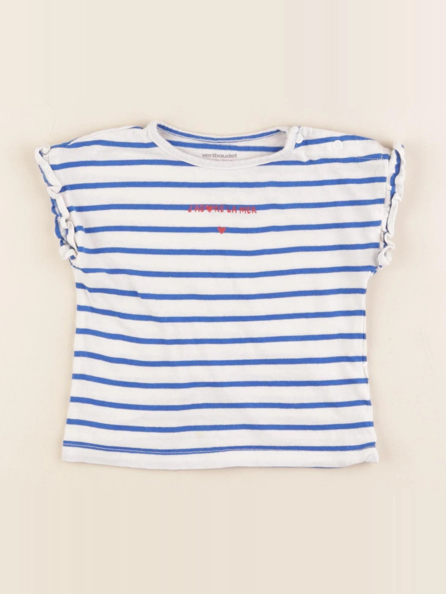 Vertbaudet - tee-shirt blanc - 9 mois