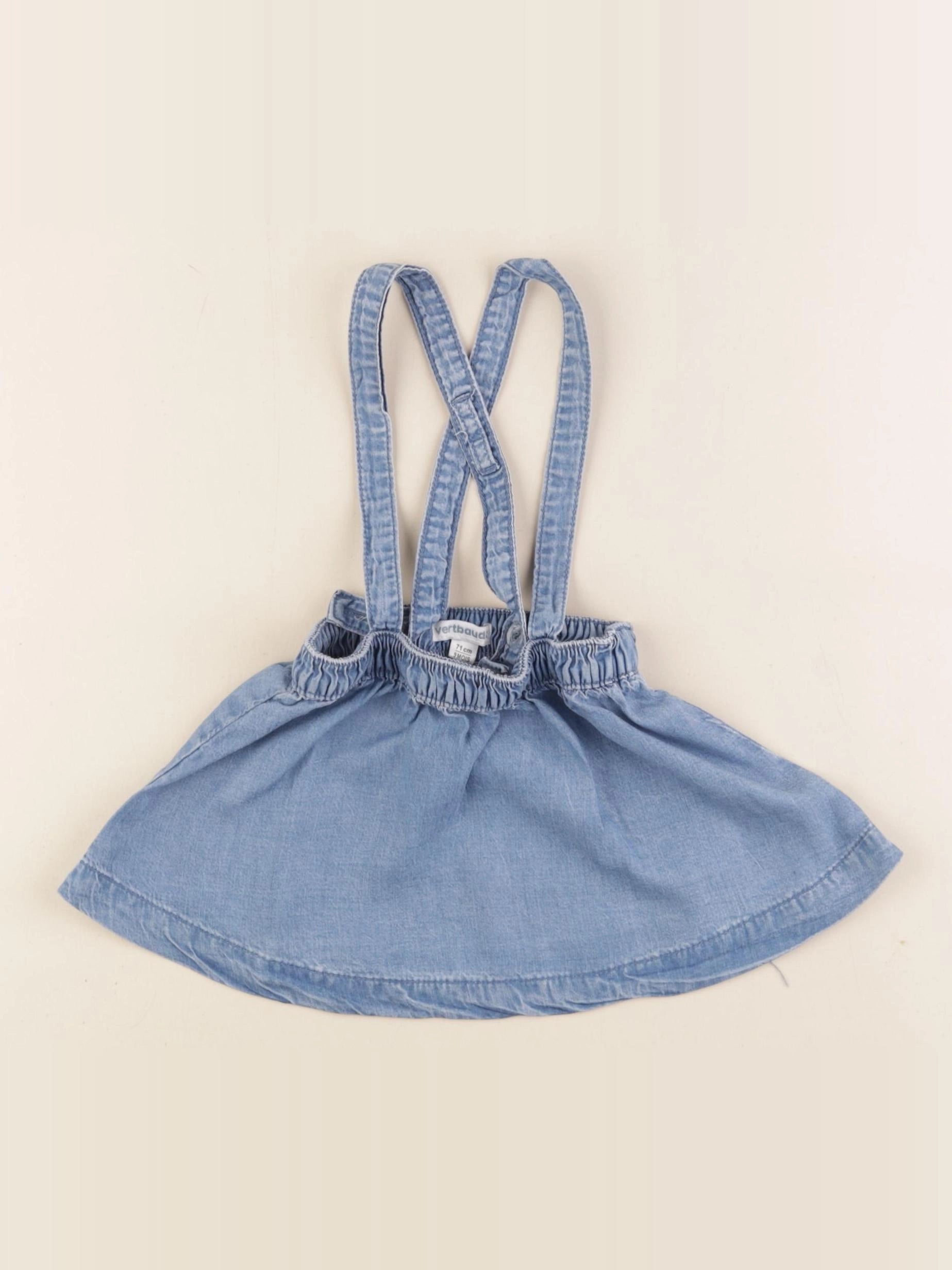 Vertbaudet - jupe bleu - 9 mois