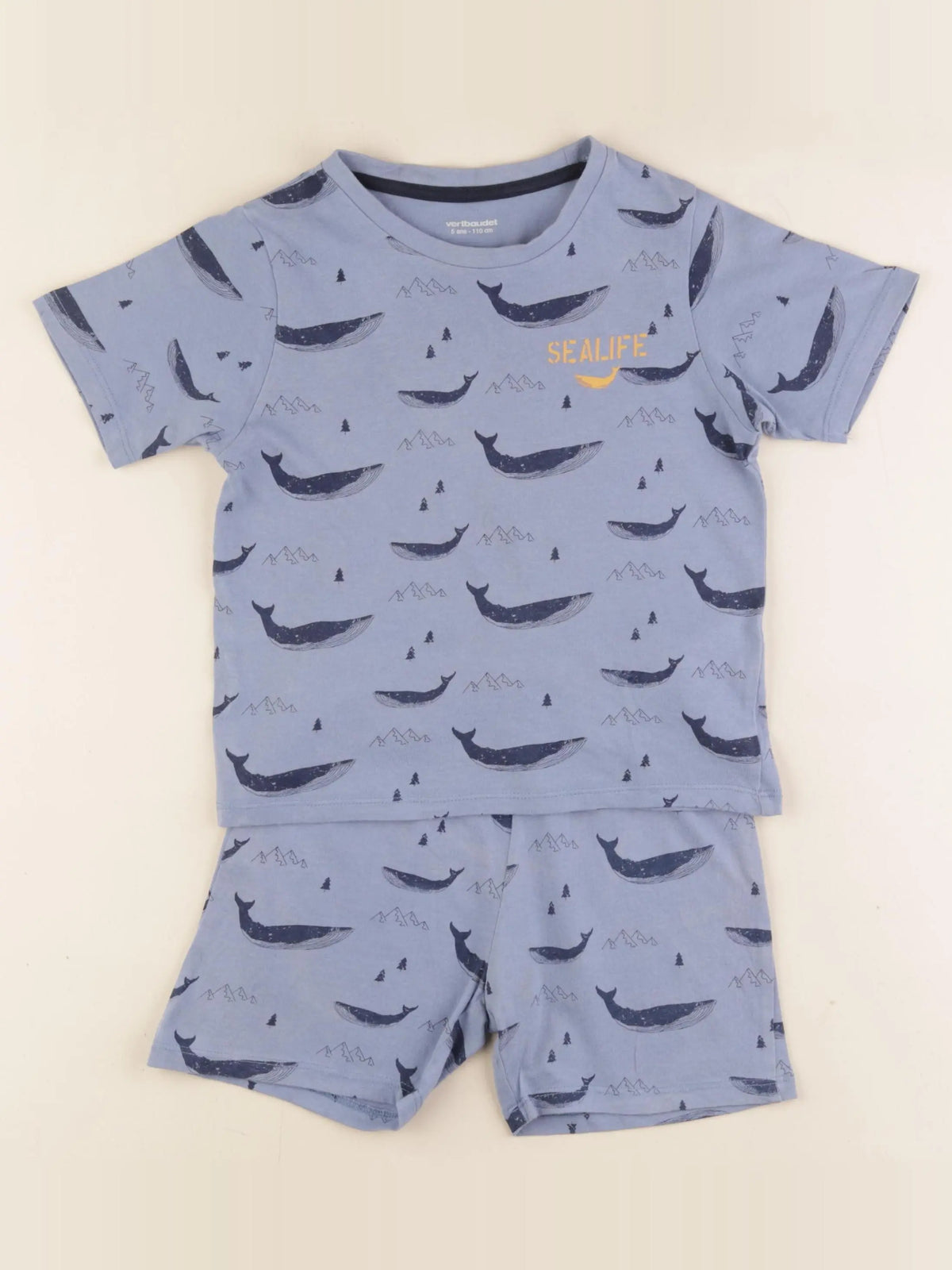Vertbaudet - pyjama coton bleu - 5 ans